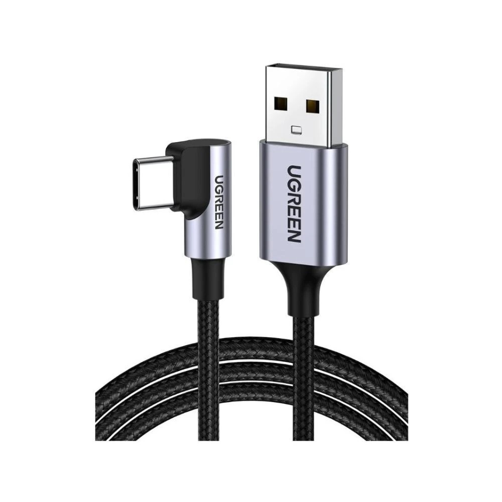 1 Ugreen 90 Degree Angle USB-C Male to USB-A Male Braided Cable 1m, 1 of 1