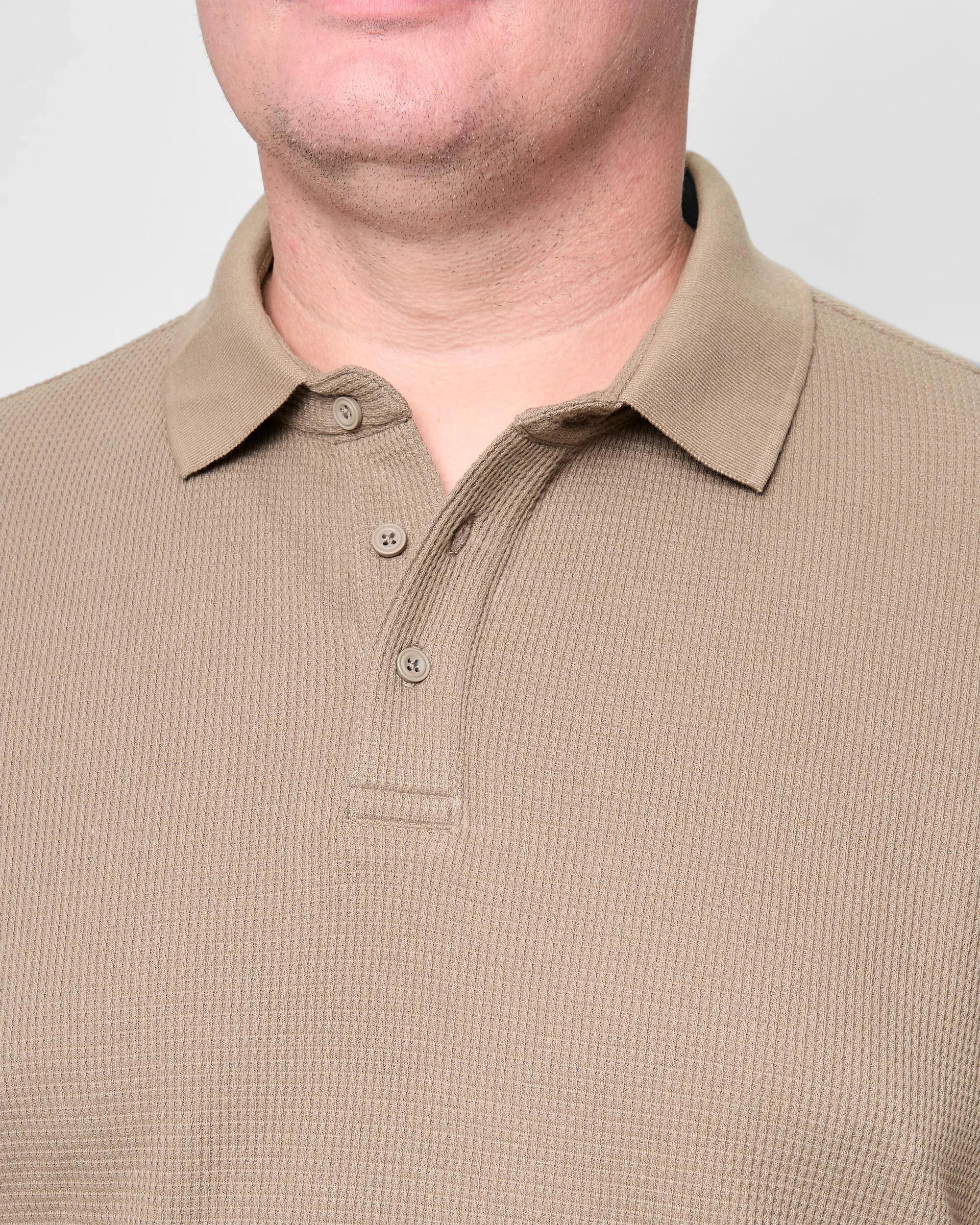 5 Target Plus Size Australian Cotton Blend Waffle Polo T-Shirt WALNUT, 5 of 5