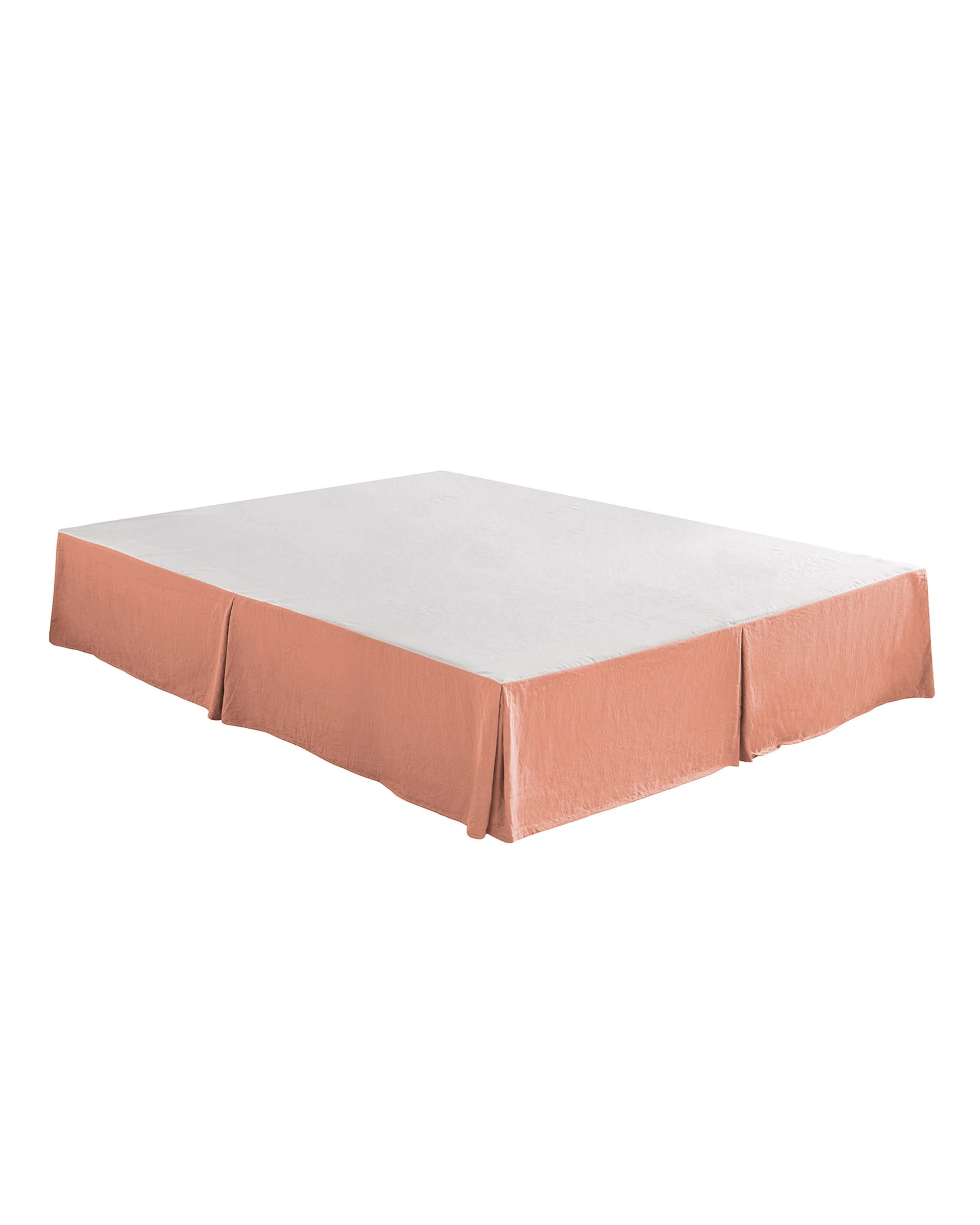 9 Dreamaker Superfine Washed Microfibre Pleated Valance - King Bed - Pink Clay, 9 of 9
