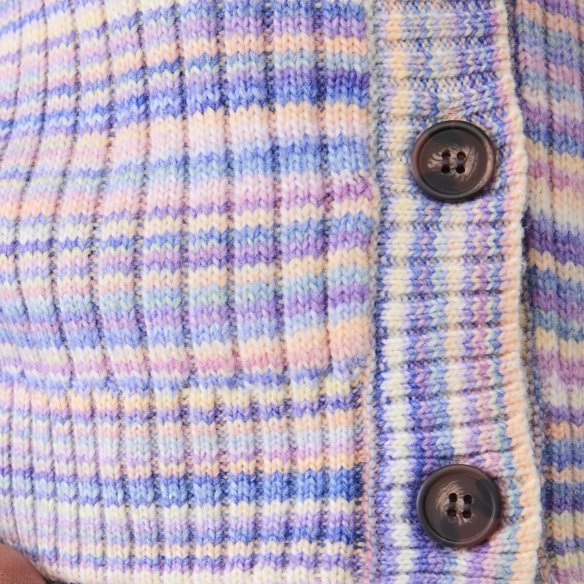4 Button Through Cardigan Space Blue, 4 of 6