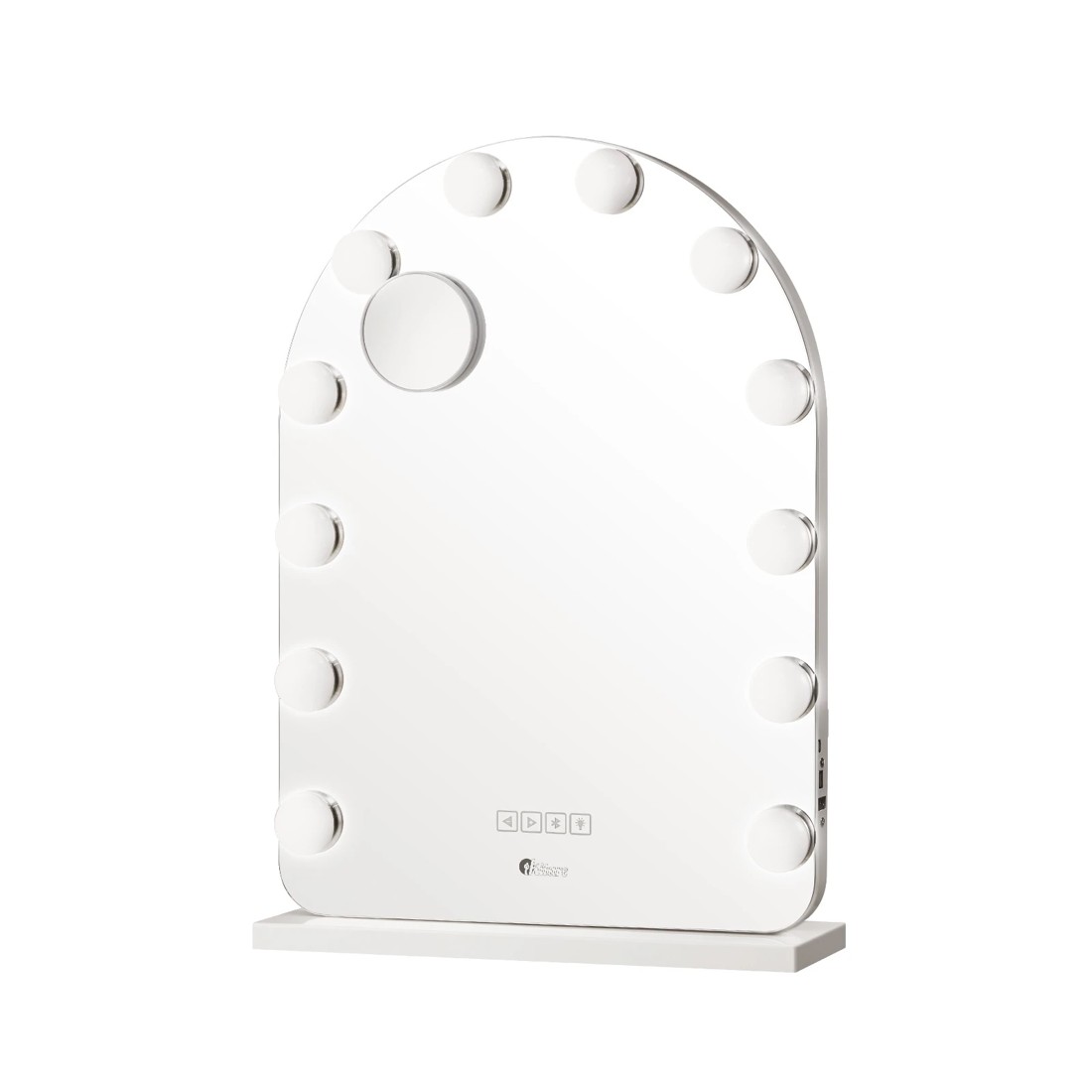 1 Oikiture Led Arched Makeup Mirror Bluetooth Hollywood 61x43cm Vanity Wall Mirrors
 - White, 1 of 7