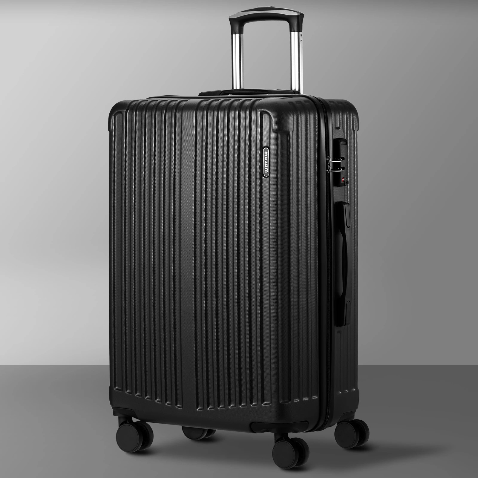 3 Mazam 28" Luggage Suitcase TSA Lock  ABS Case - Black, 3 of 9