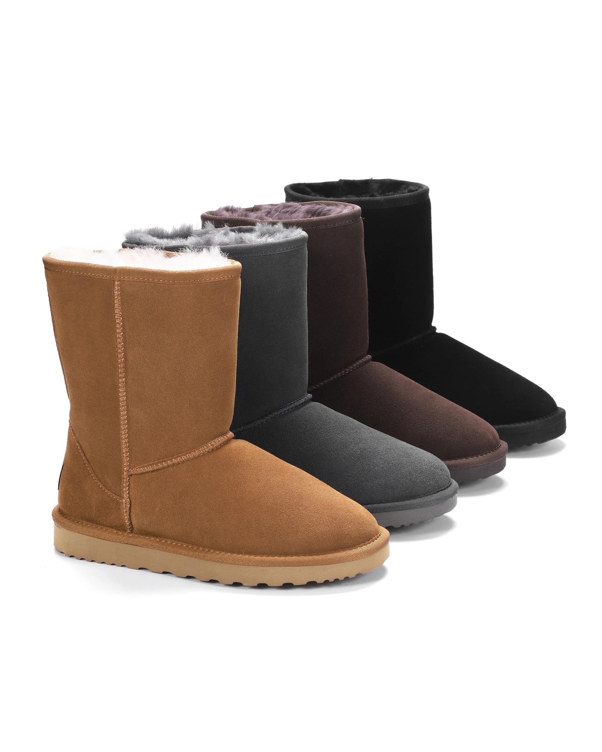 7 AUS WOOLI Premium Signature Mid-Calf Sheepskin UGGs Black, 7 of 7