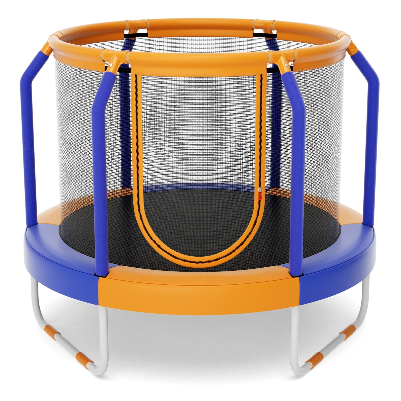 1 Costway 120cm Trampoline Exercise Rebounder w/Security Enclosure Net Outdoor Jumping Fun Gift - Orange, 1 of 4