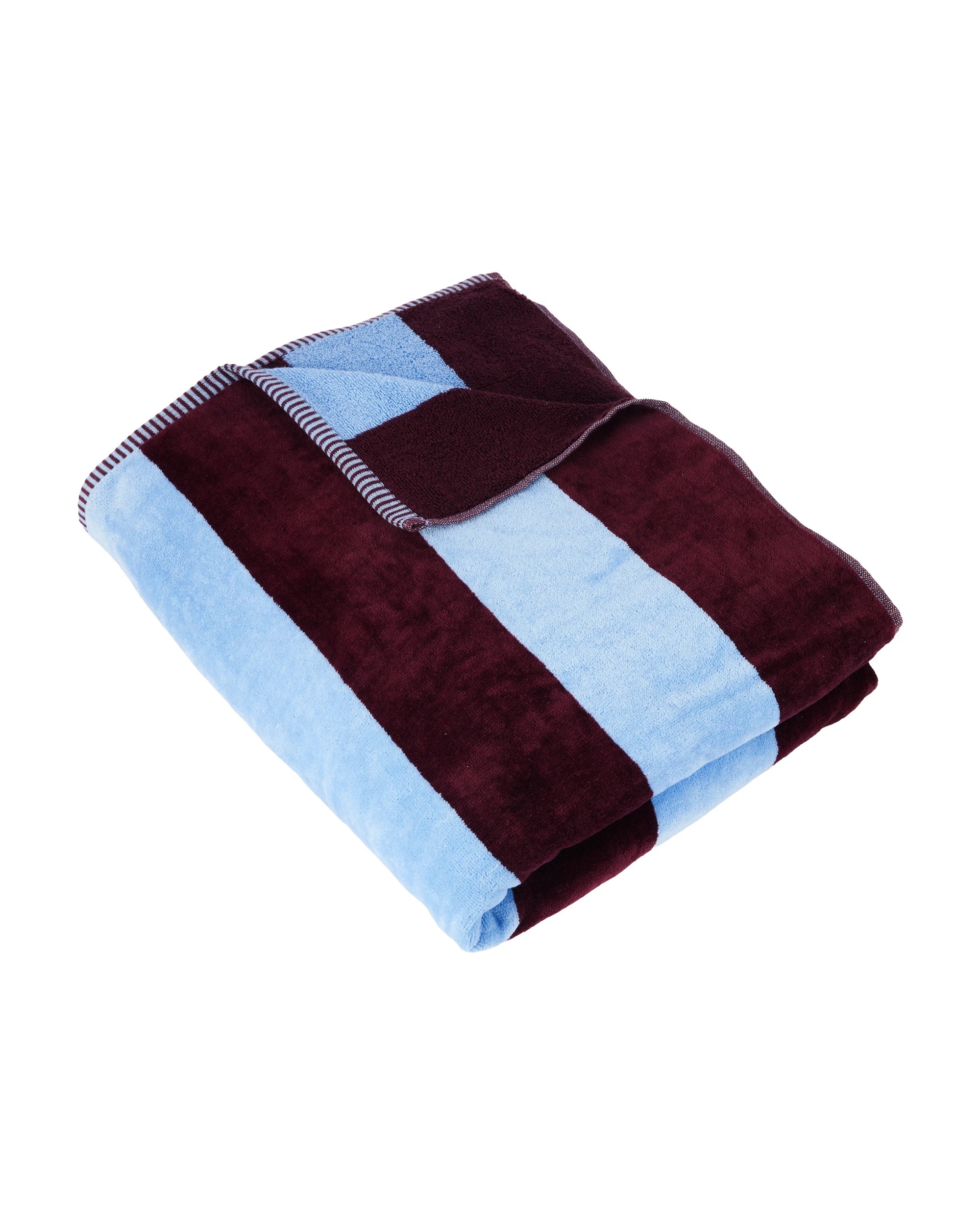 3 Cotton Striped Beach Blanket - Blue, 3 of 6