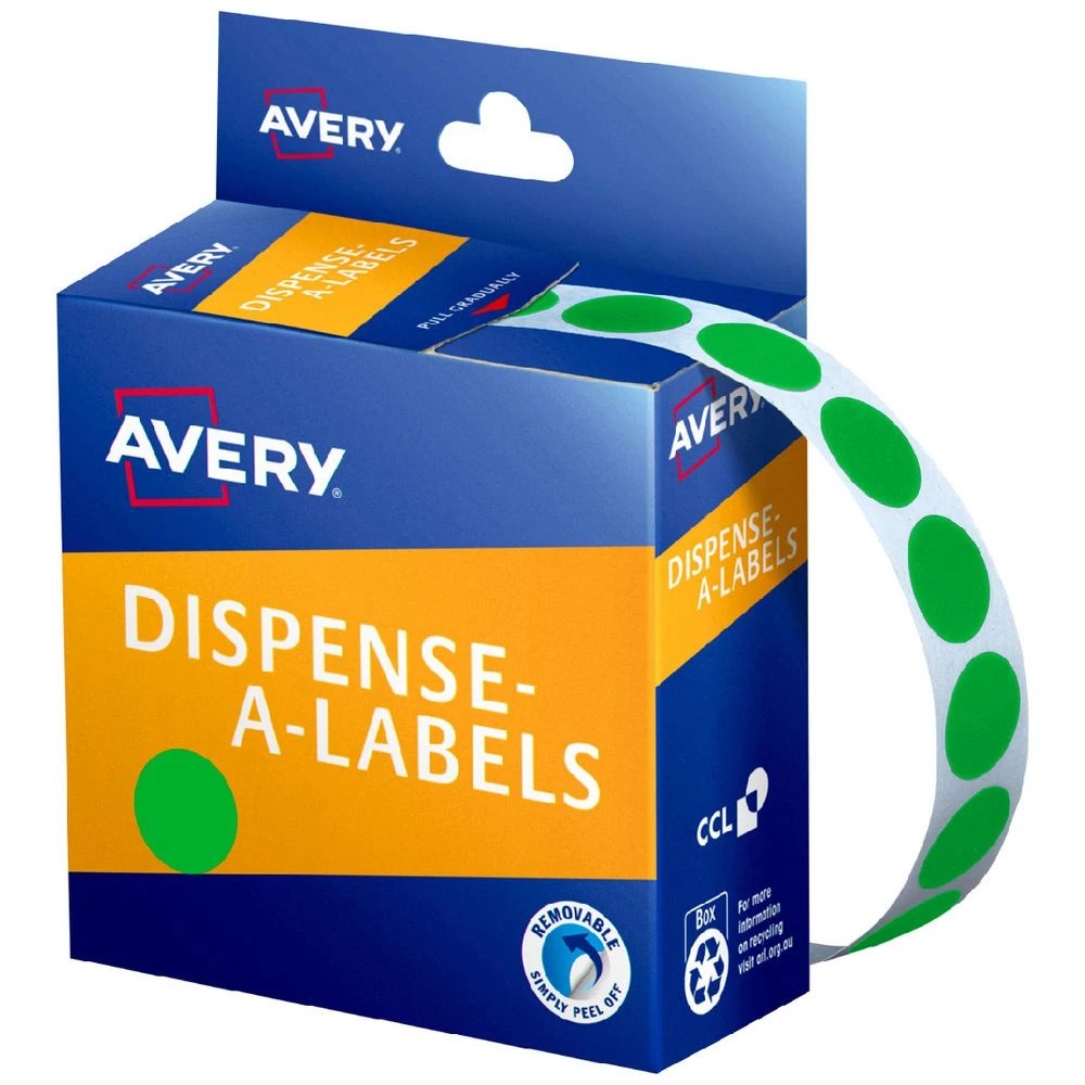 1 Avery Green Dot Sticker Dispenser, 1 of 1