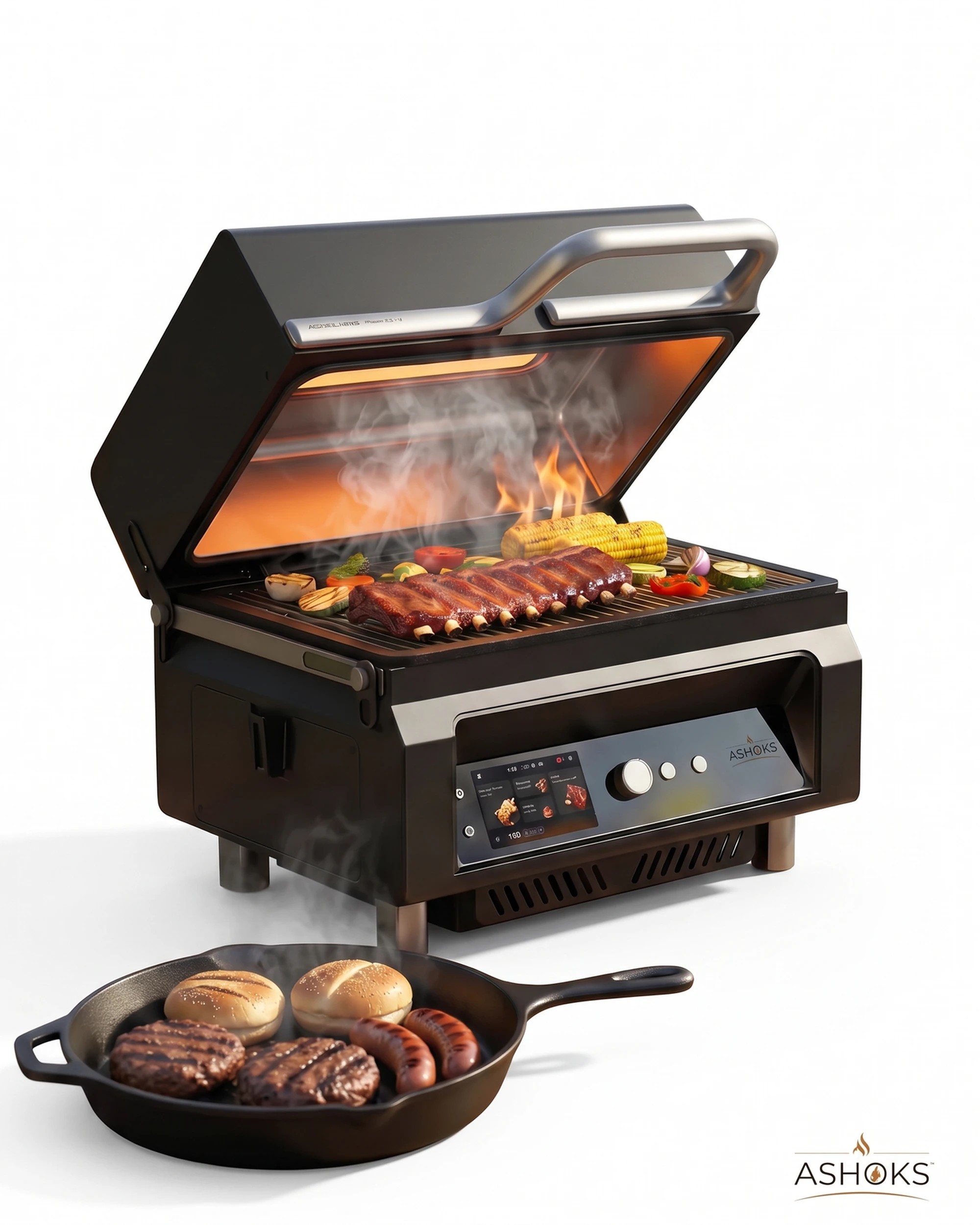 6 ASMOKE Essential Portable Wood Pellet Grill & Smart Smoker with Built in Screen, 6 of 10