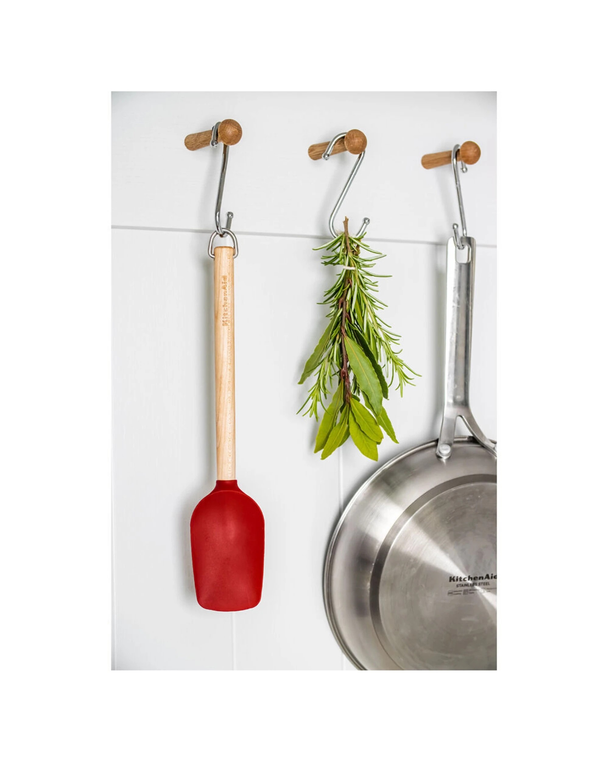 6 KitchenAid Birchwood Handle Spoon Spatula 4PK Silicone Head Kitchen Utensil - Red, 6 of 6