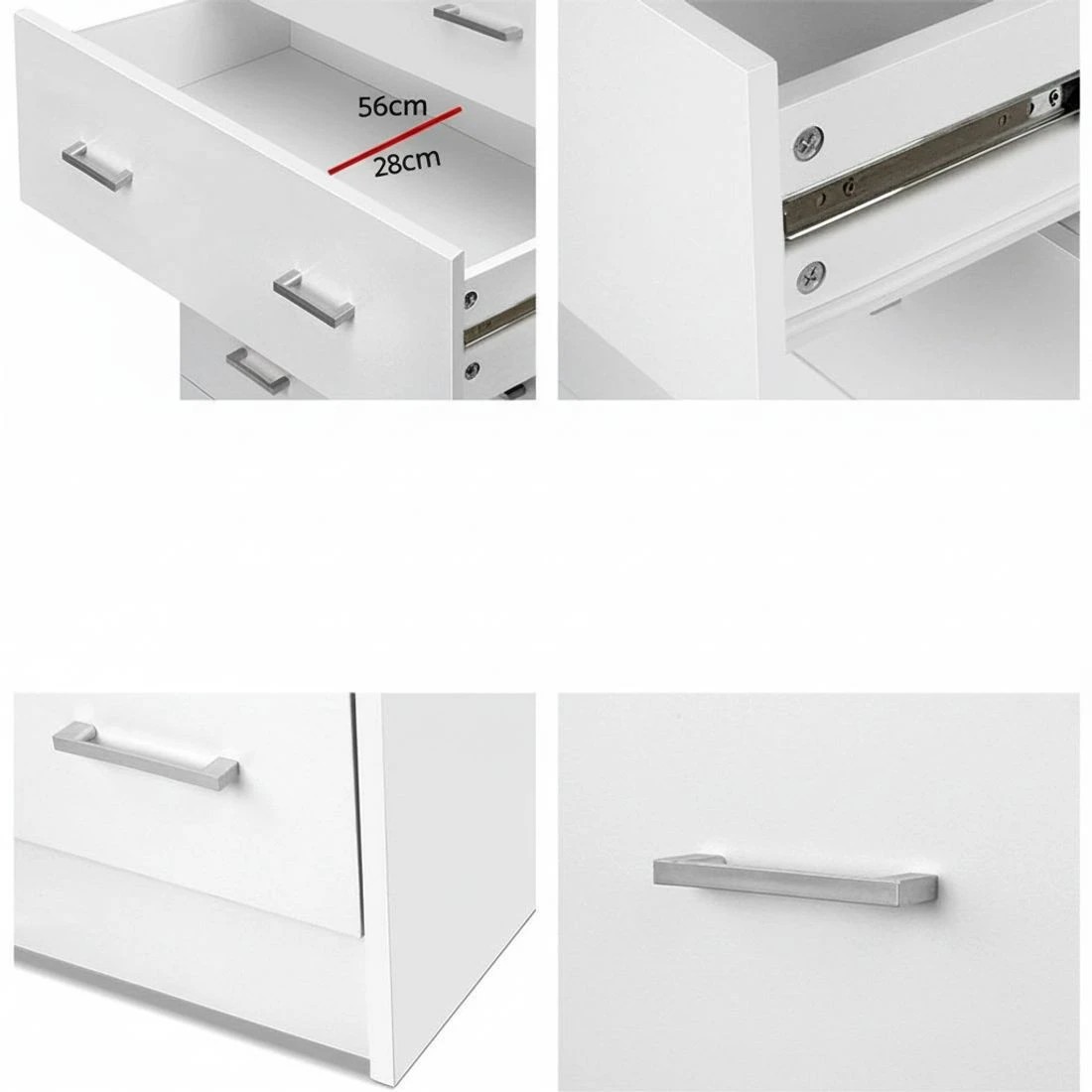 7 Artiss 4 Chest of Drawers - White, 7 of 10