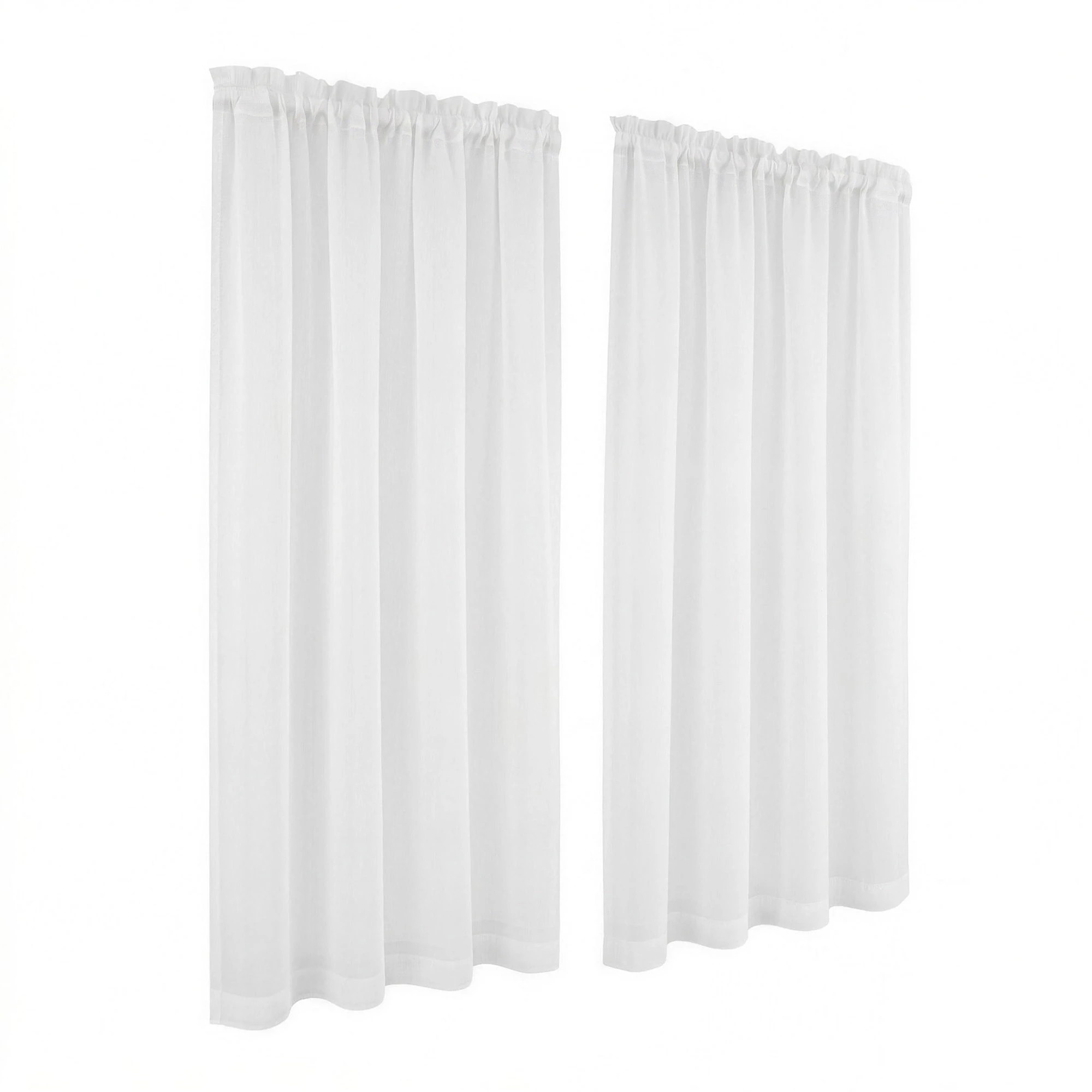 3 Artiss Blockout Curtains 2X 132x160cm Light Filtering Window Drapes Rod - White, 3 of 5