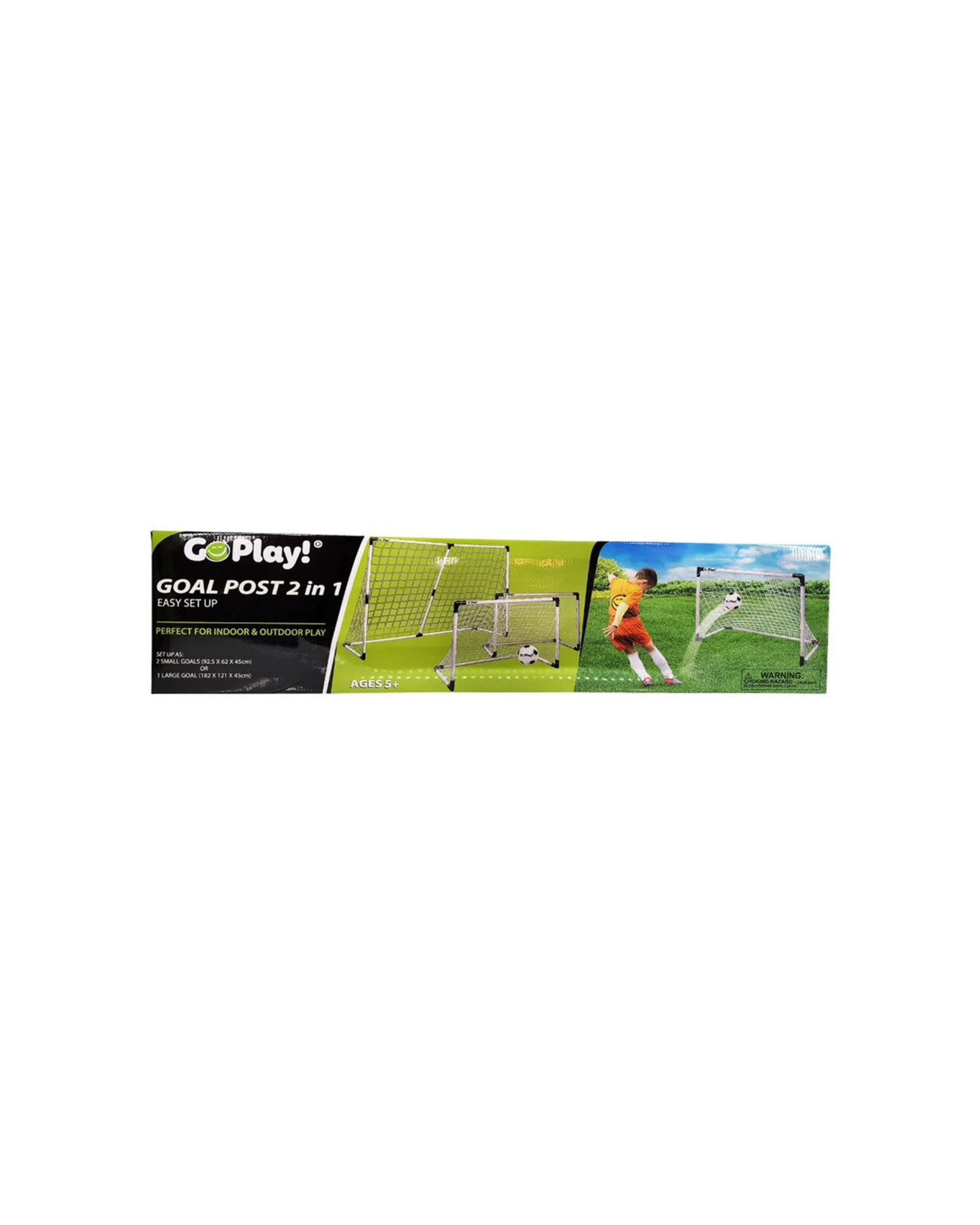 3 Go Play 2-in-1 Indoor Outdoor 182cm Soccer Goal Post Kids 5 Plus Set Complete - White, 3 of 4
