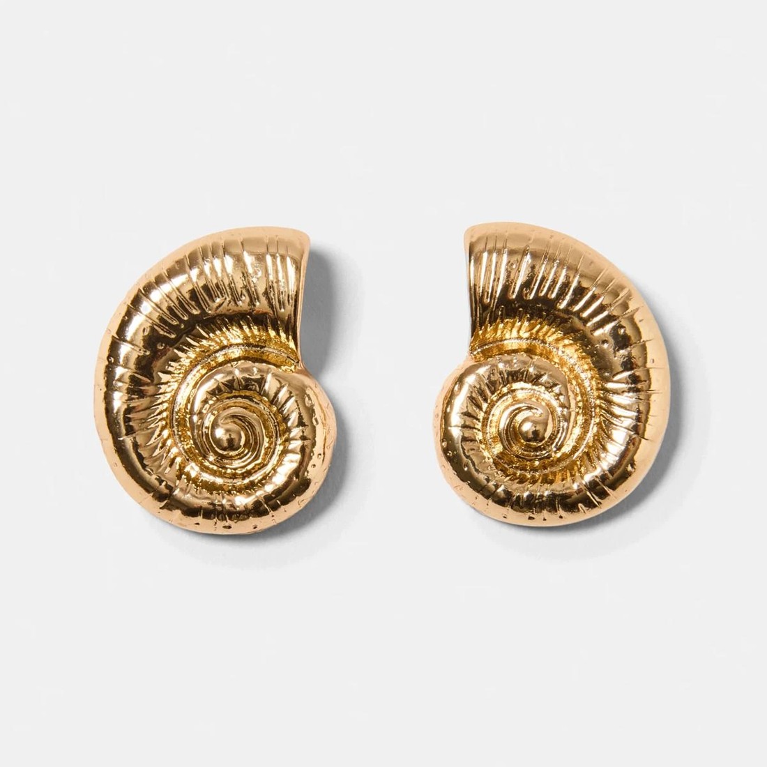 1 Sundial Shell Stud Earrings - Gold Tone, 1 of 8