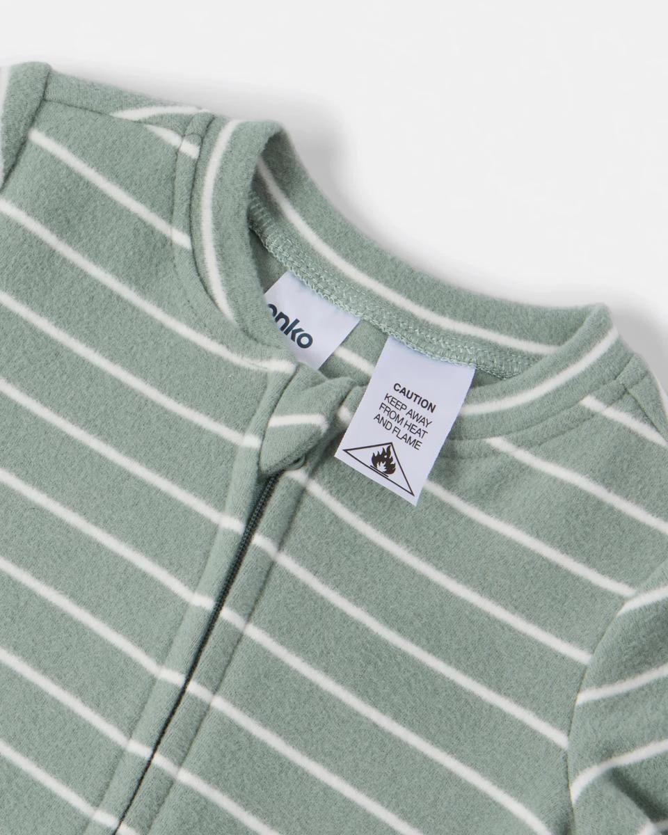 3 Cotton Sueded Coverall Grn Strp, 3 of 4