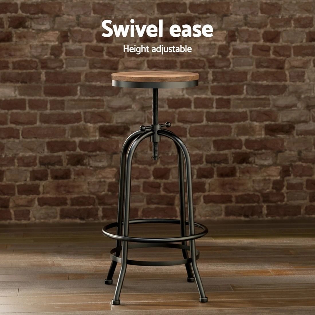 5 Artiss Bar Table Stools Set Dining Desk Industrial Kitchen Chairs Cafe - Multi, 5 of 6