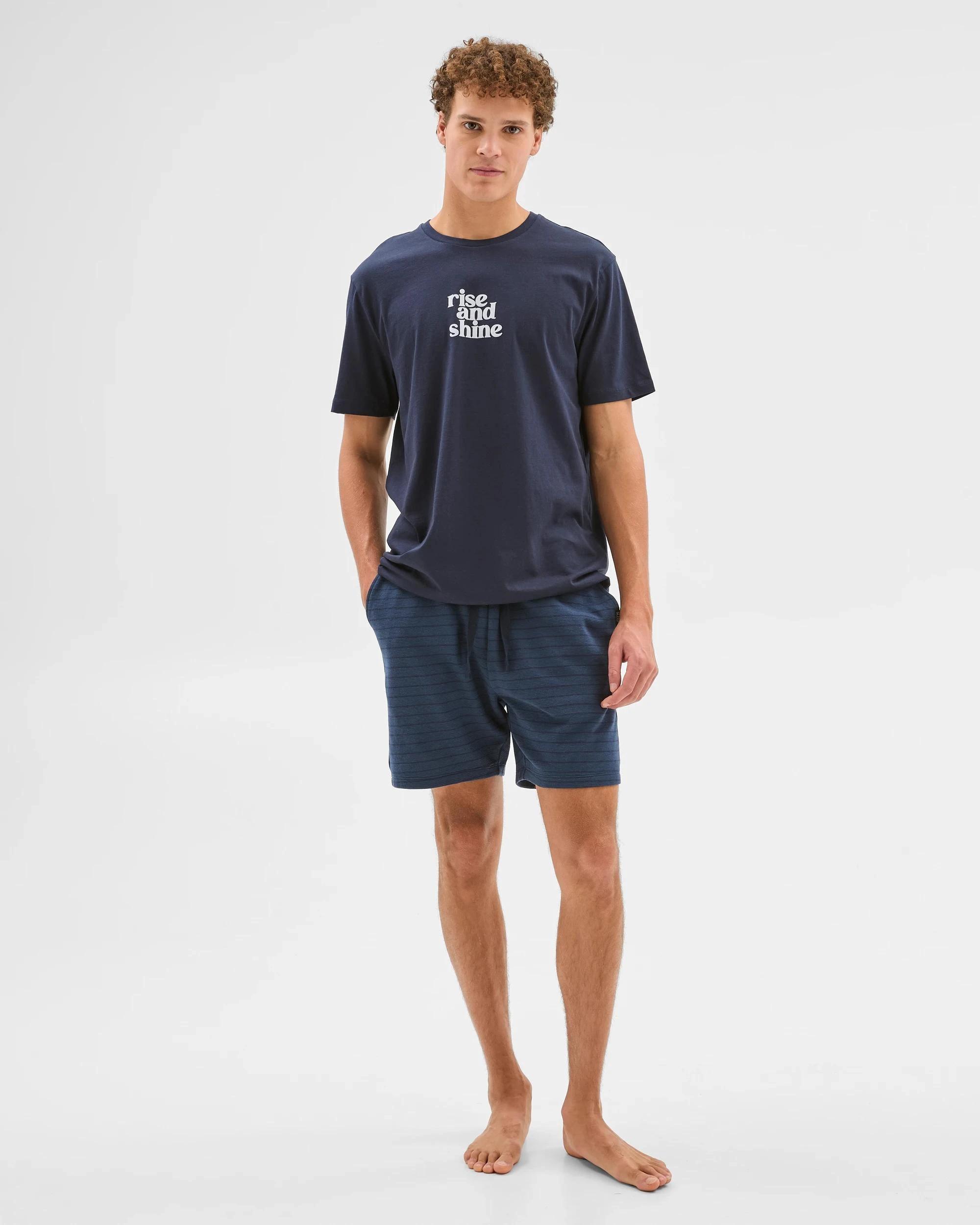 1 Australian Cotton Mens  Sleep T-Shirt - Maxx NAVY BLAZER, 1 of 6