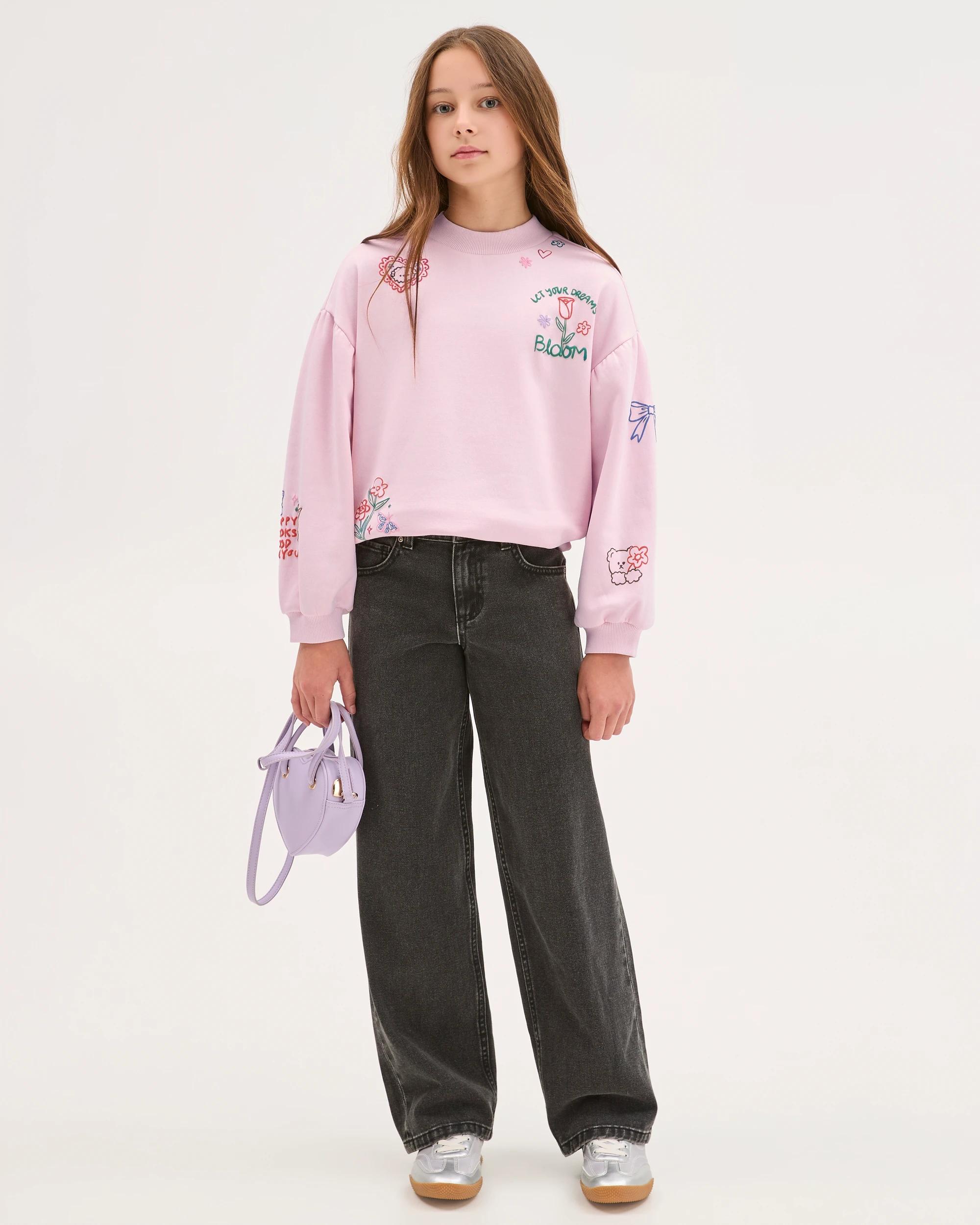 2 Target Kids Australian Cotton Blend Balloon Sleeve Fleece Jumper PINK, 2 of 7