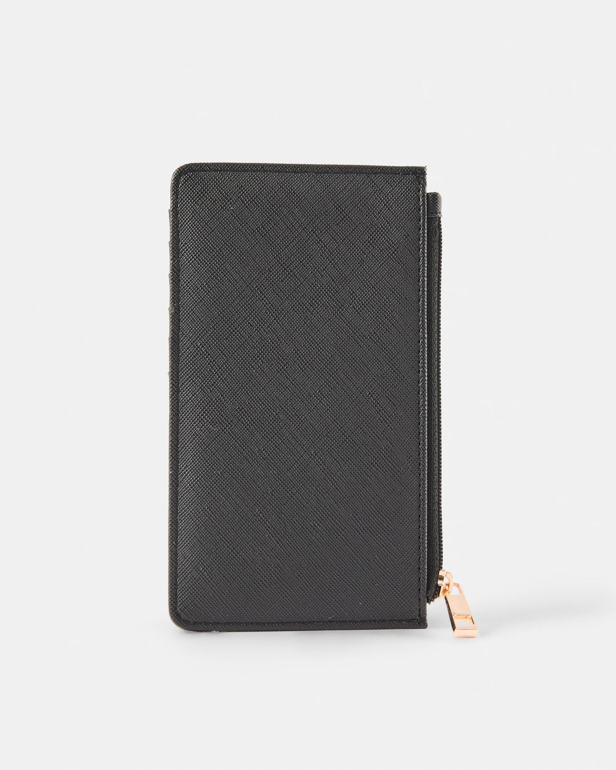 2 Zip Card Purse BLACK, 2 of 4