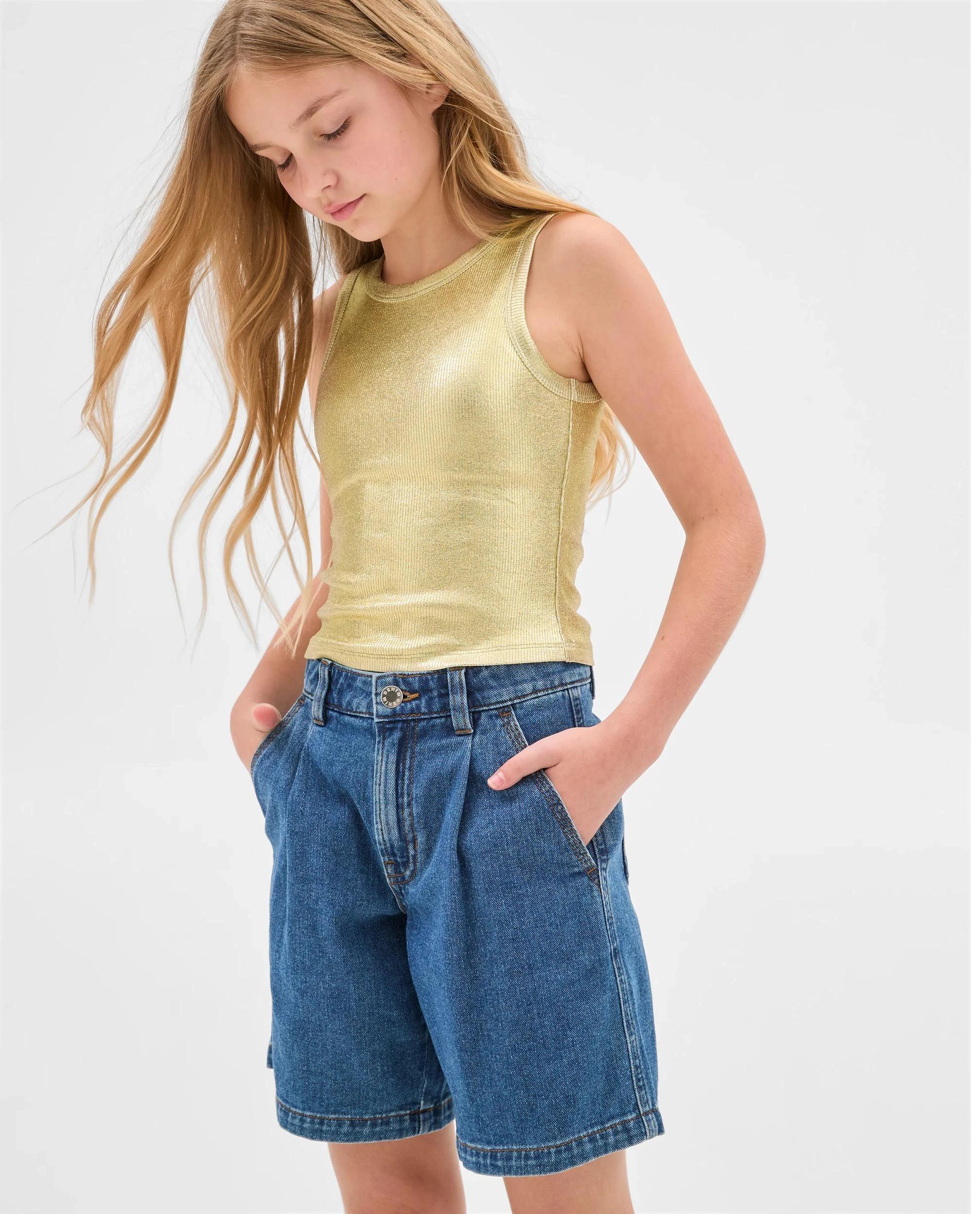 3 Target Metallic Rib Tank GOLD METALLIC, 3 of 7