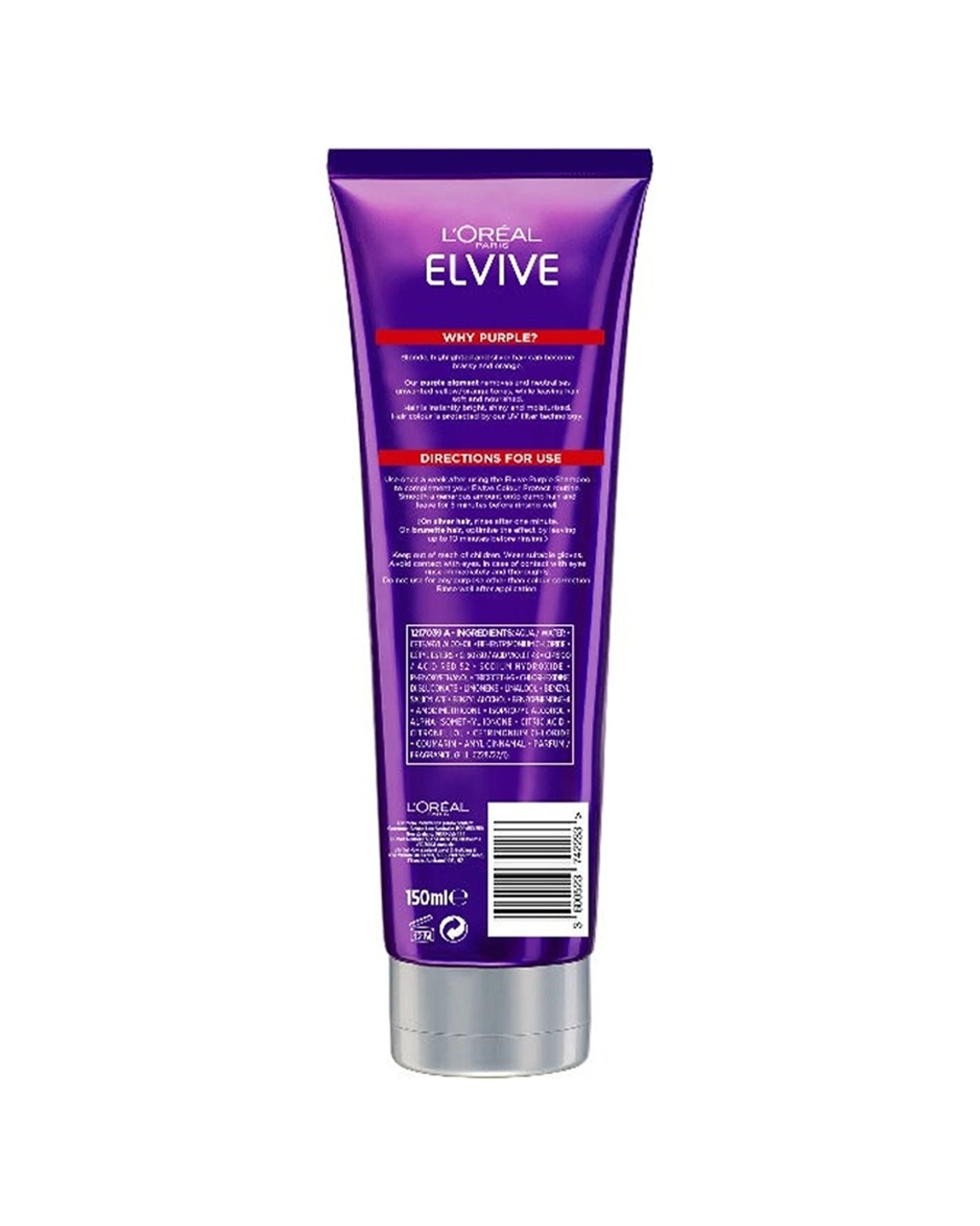 3 L'Oreal 2 Pack Elvive Conditioner Coloured Blonde & Highlighted Hair 150ml - Purple, 3 of 3