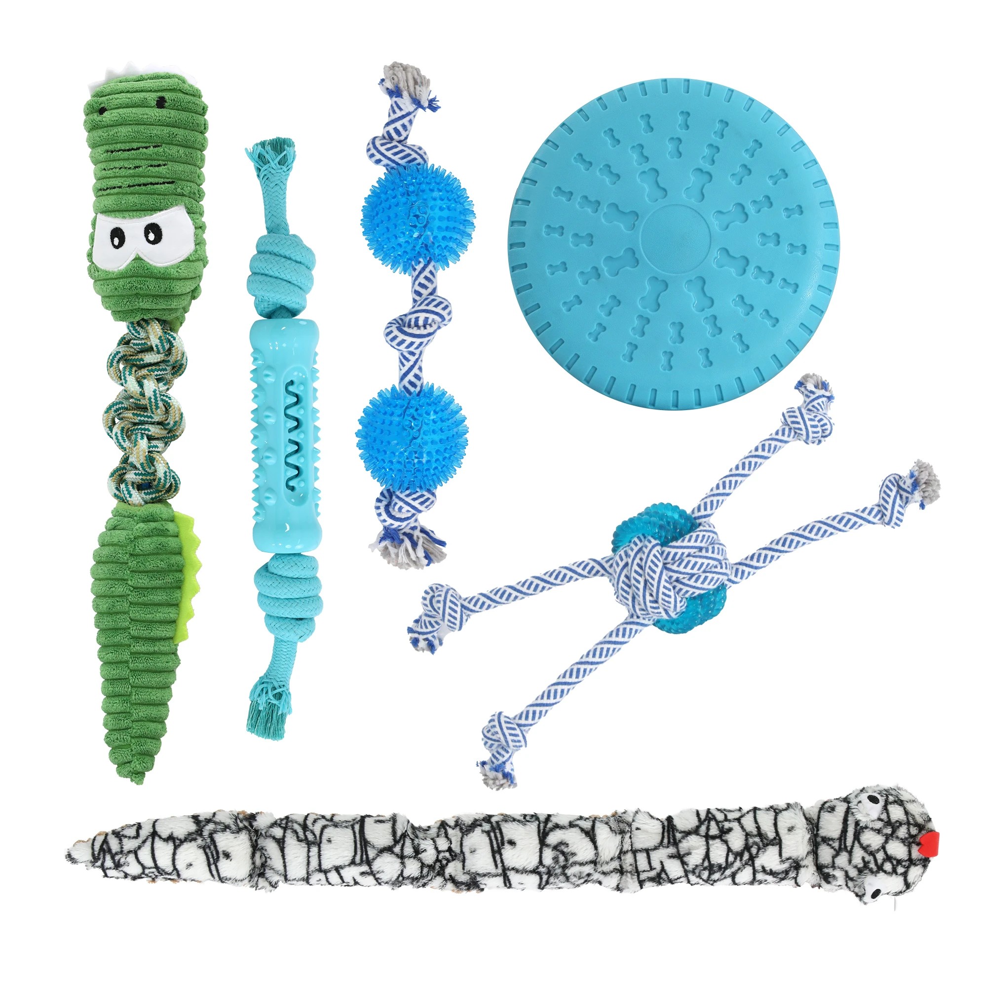 1 Pawz Dog Chew Toys Squeaky Puppy Pet Rope Plush Toy Teething 6 styles, 1 of 6