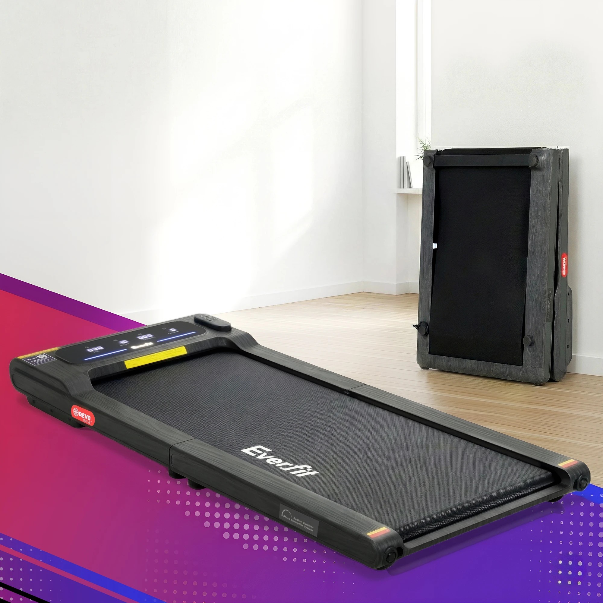 2 Everfit Walking Pad Treadmill 2 in 1 Foldable Under Desk With 38cm Belt With APP - Multi, 2 of 4