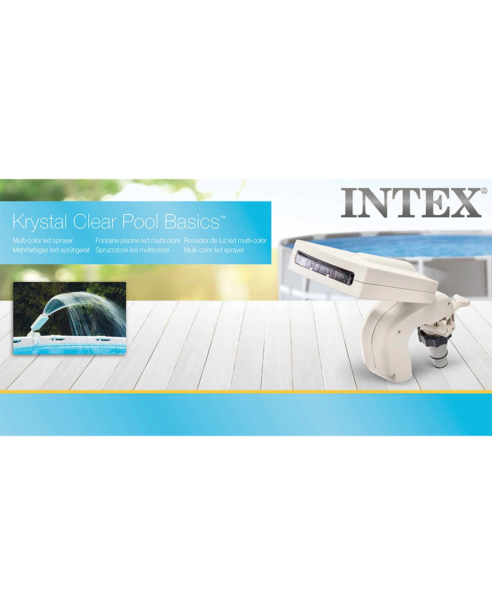 4 IntexColor Led Above Ground Waterfall Pool Sprayer - Beige, 4 of 5