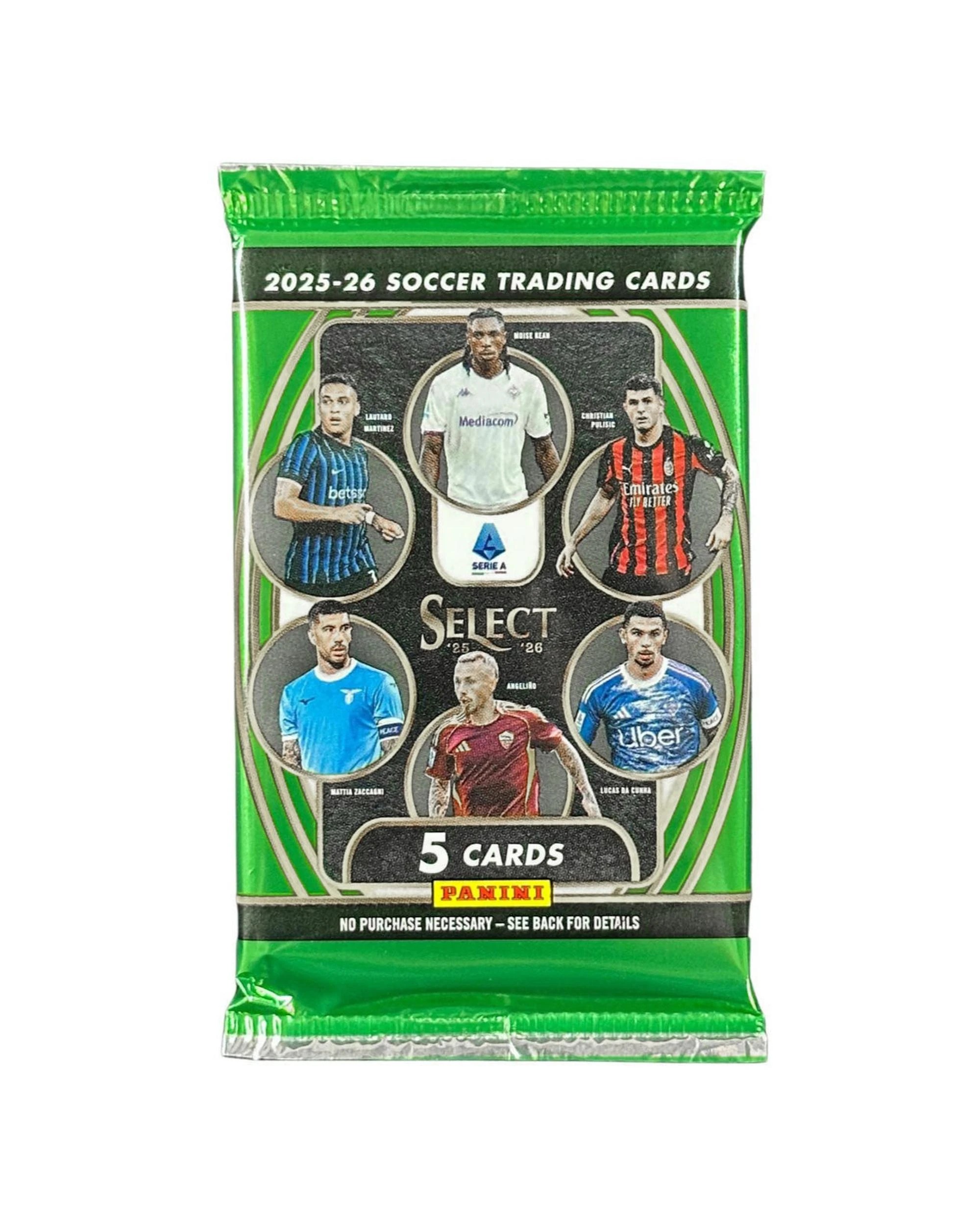 1 Panini 2025/2026 Select Serie A Soccer Hobby Pack, 1 of 7