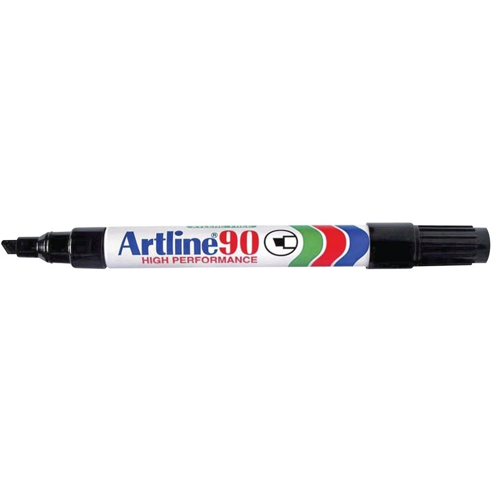 2 Artline 90 Permanent Markers Black 4 Pack, 2 of 5