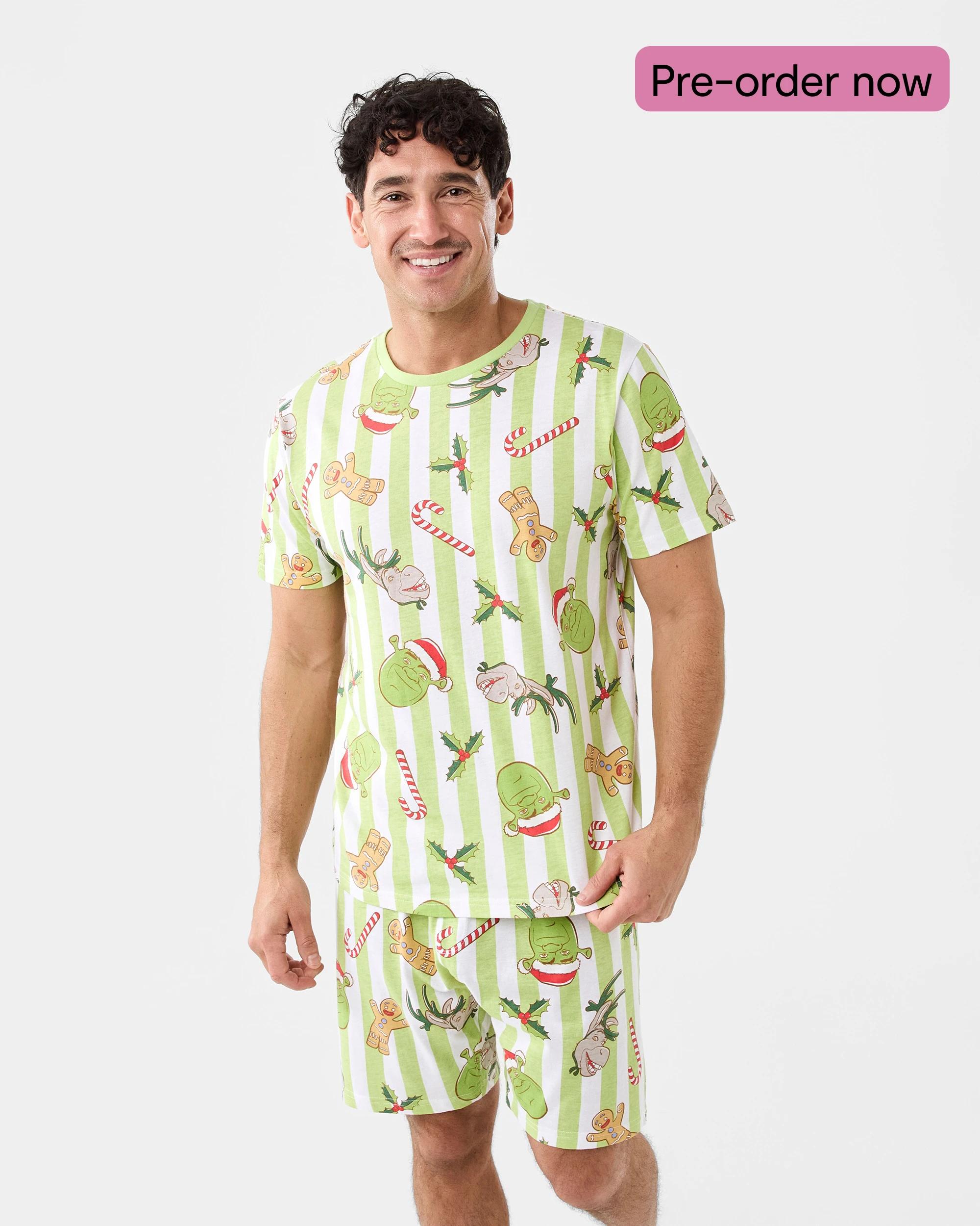 1 Family Matching Christmas Shrek Mens Pyjama Set Shrek Xmas, 1 of 9