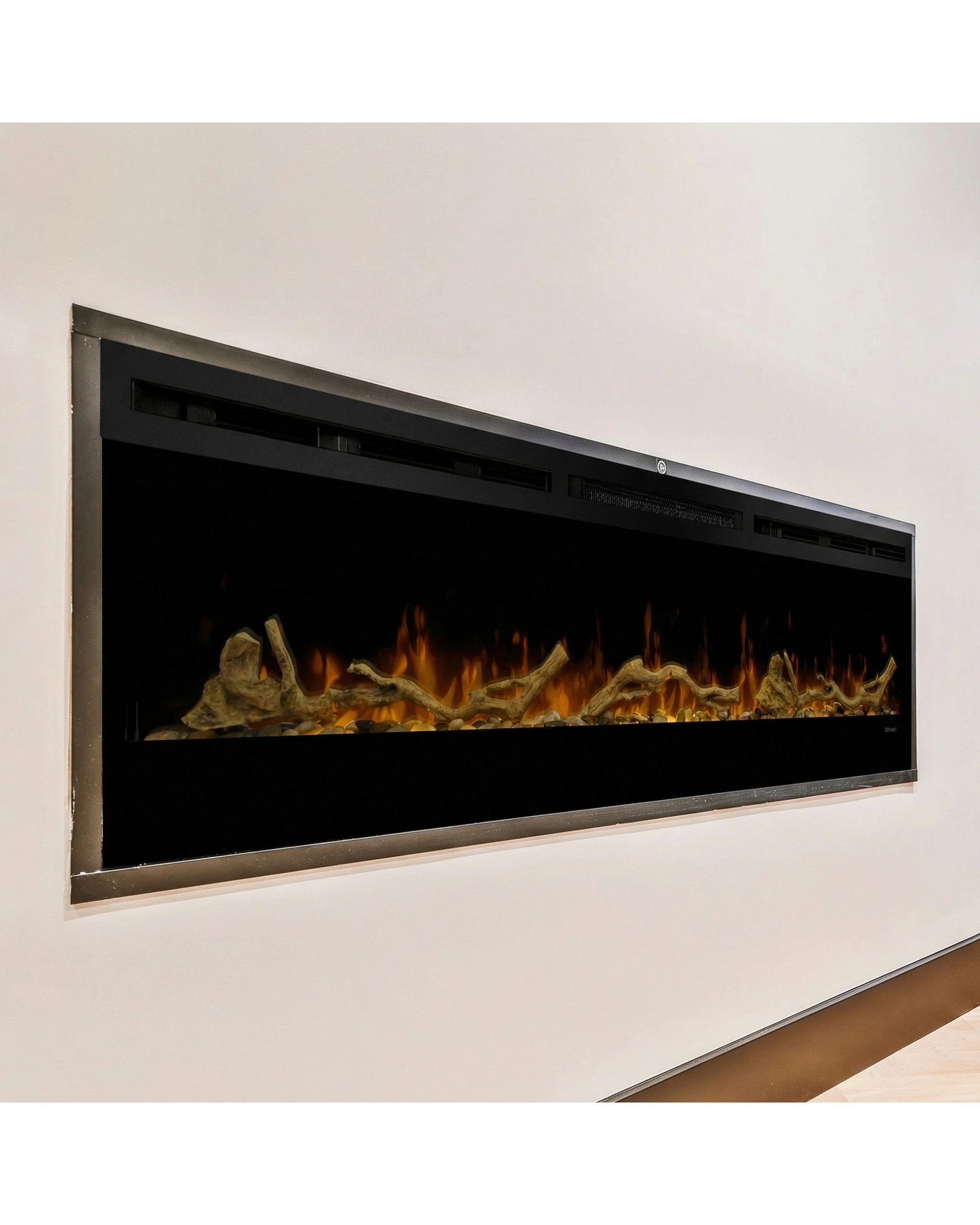 6 Dimplex 74-inch Linear Fireplace Driftwood and River Rock Accessory Package - Black, 6 of 8