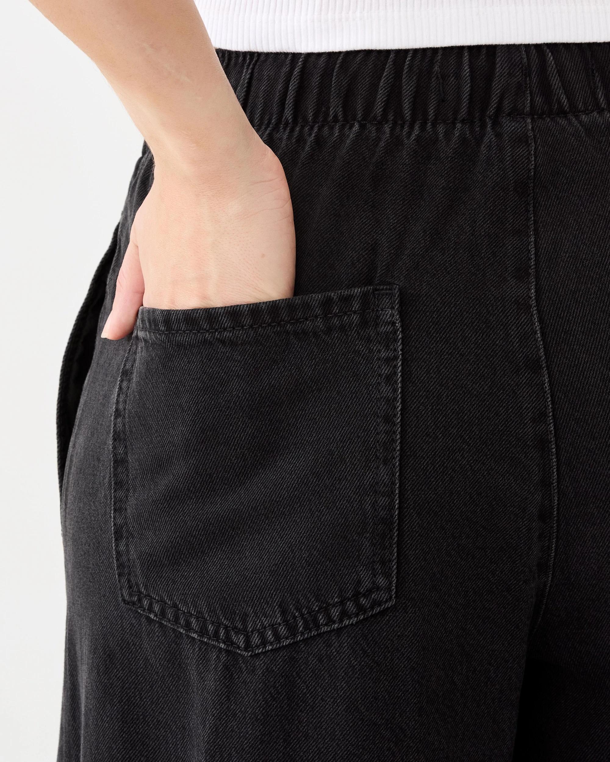 7 Comfort Wide Leg Jeans Blk Denim, 7 of 7