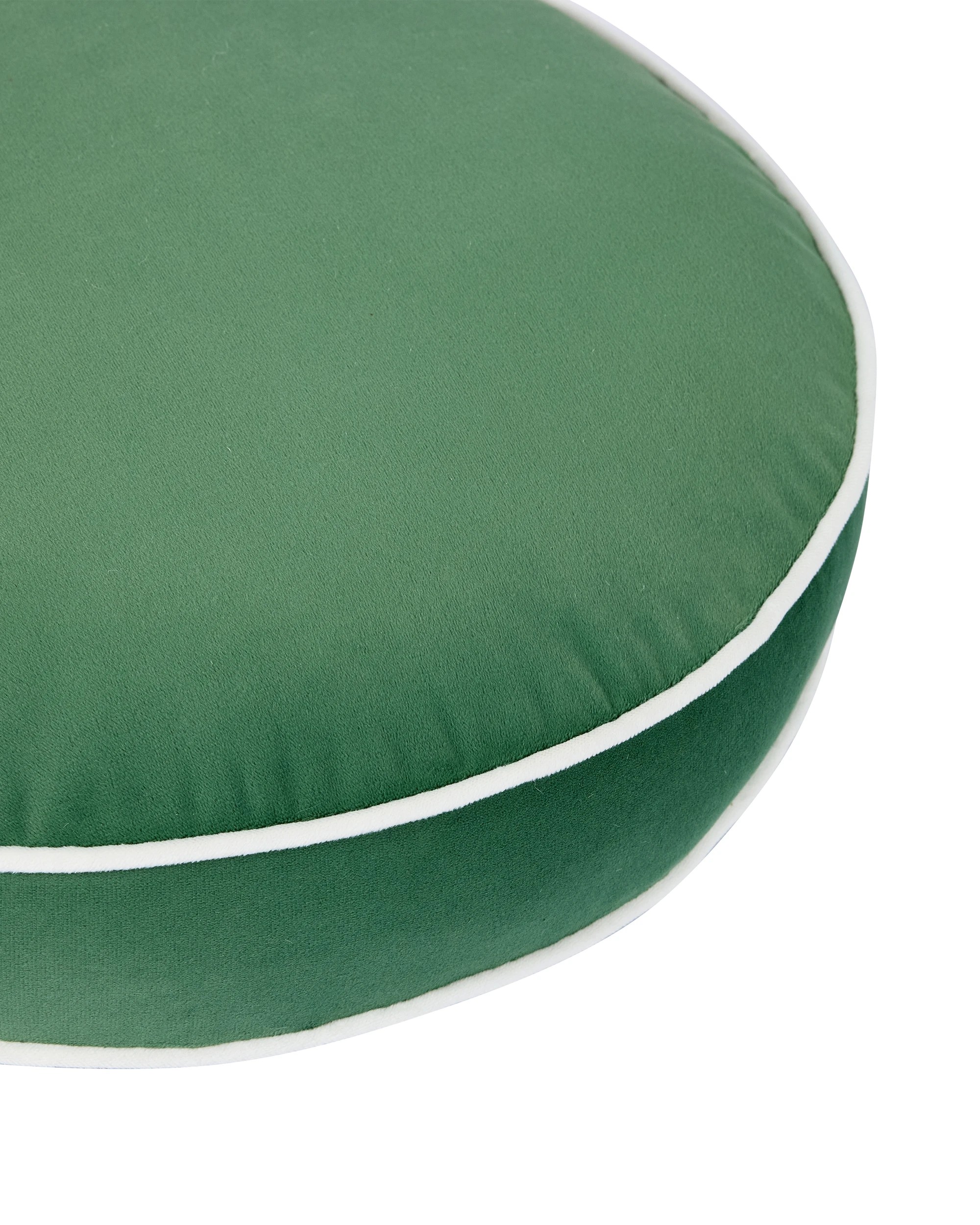 5 40cm Velvet Round Cushion - Pesto, 5 of 6