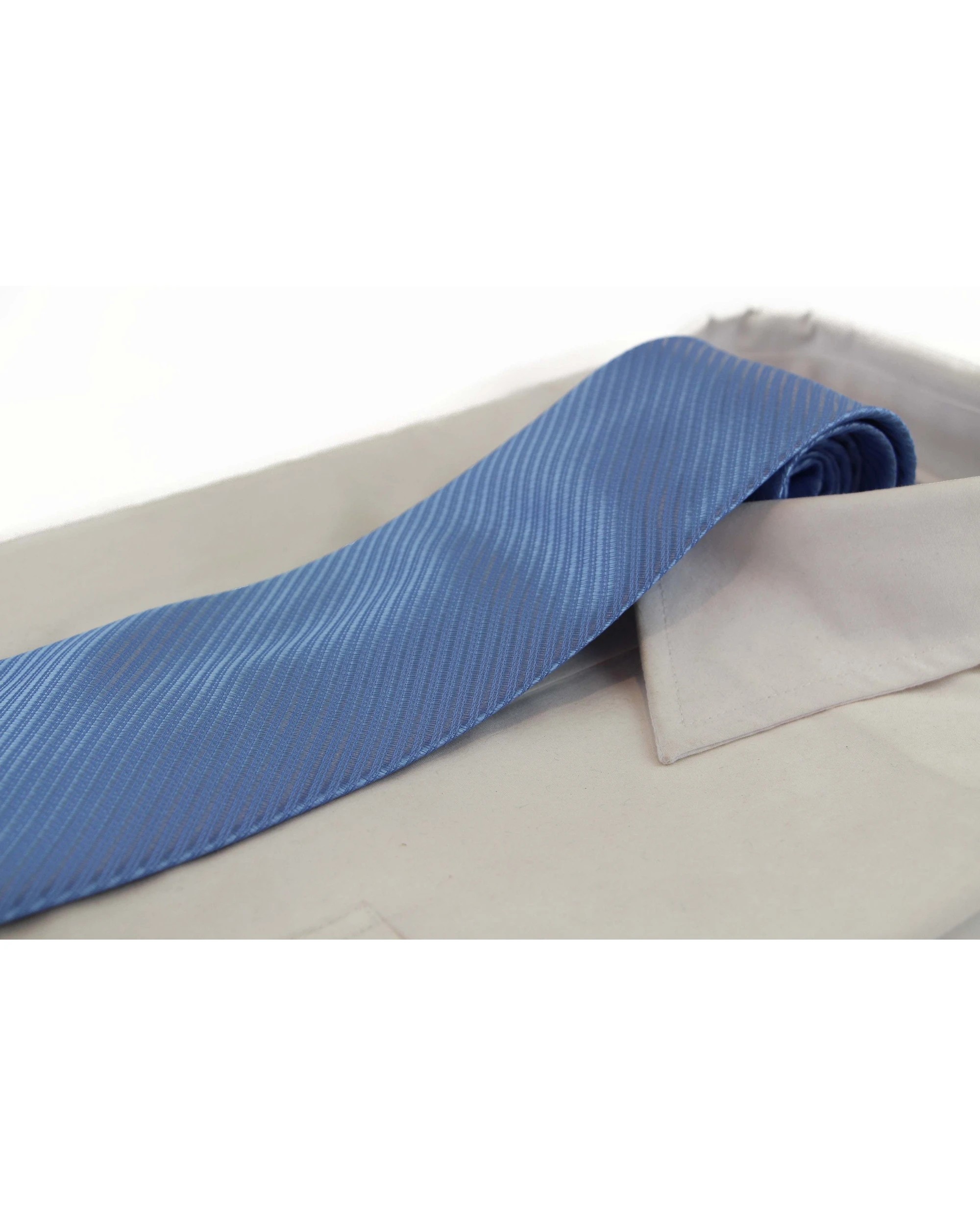 1 Zasel Mens Light Blue Striped 10cm Classic Neck Tie, 1 of 2