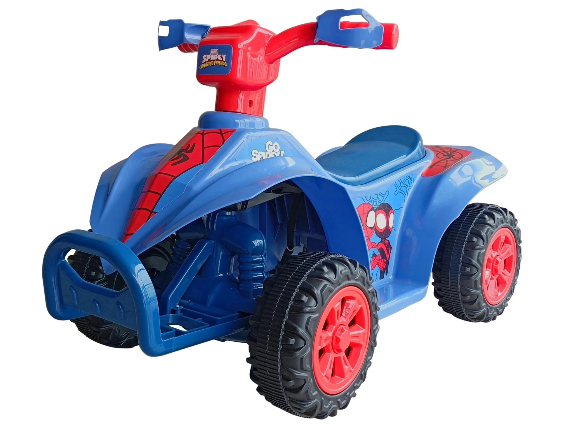 1 Spider-Man Spiderman 6V Mini Quad Bike Ride On - Blue, 1 of 1