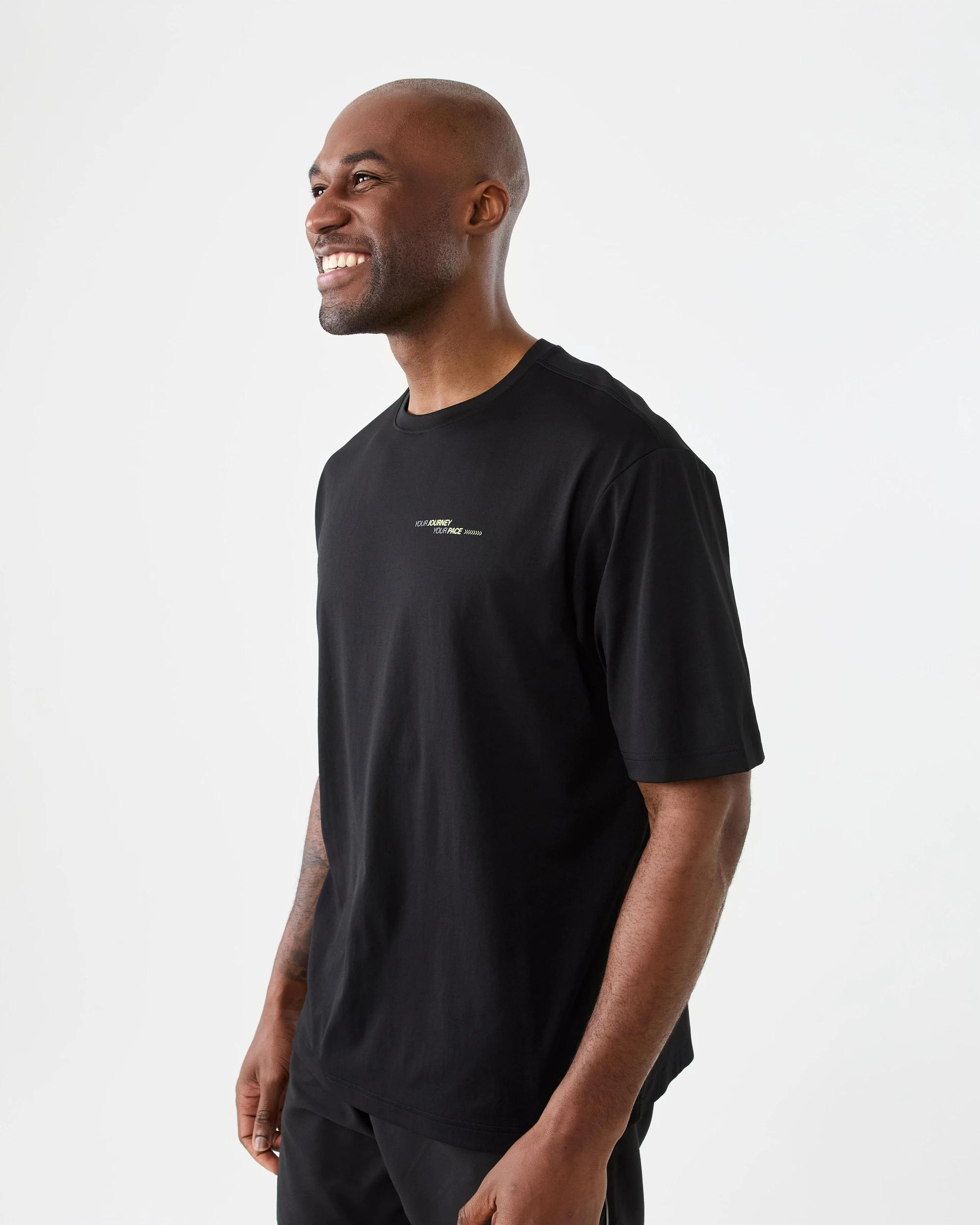3 Active Mens Oversized Graphic T-shirt Move Black, 3 of 7