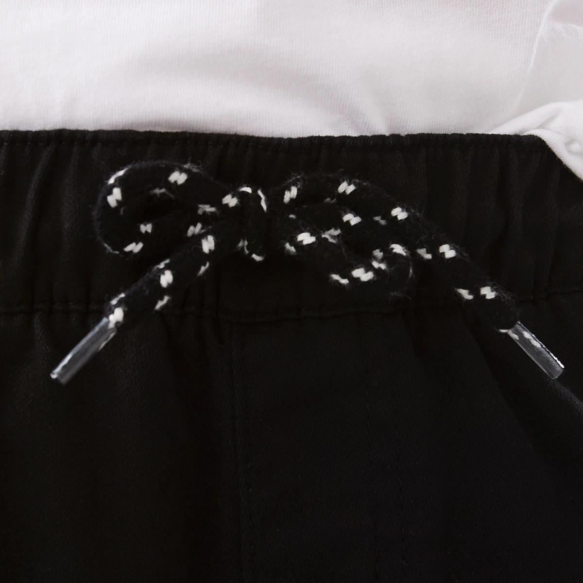 3 Pull On Bow Leg Cuff Pants Black, 3 of 9
