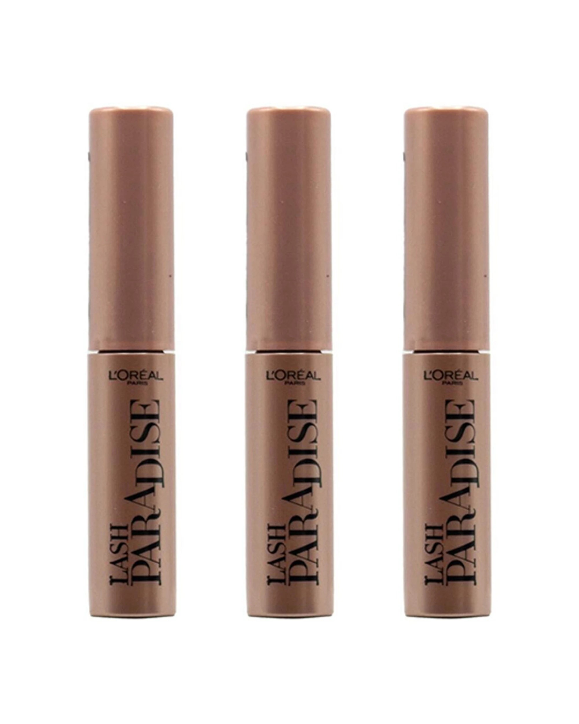 1 Loreal 3PK Lash Paradise Mascara Travel Size Volumising Smooth Non-Clump 4.9ml - Noir - Black, 1 of 3