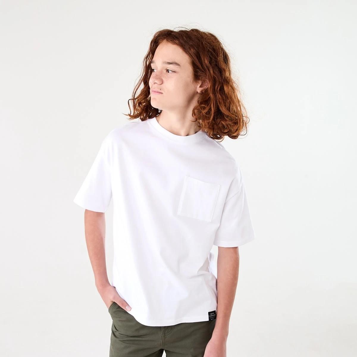 1 Short Sleeve Oversized T-shirt WHITE, 1 of 7