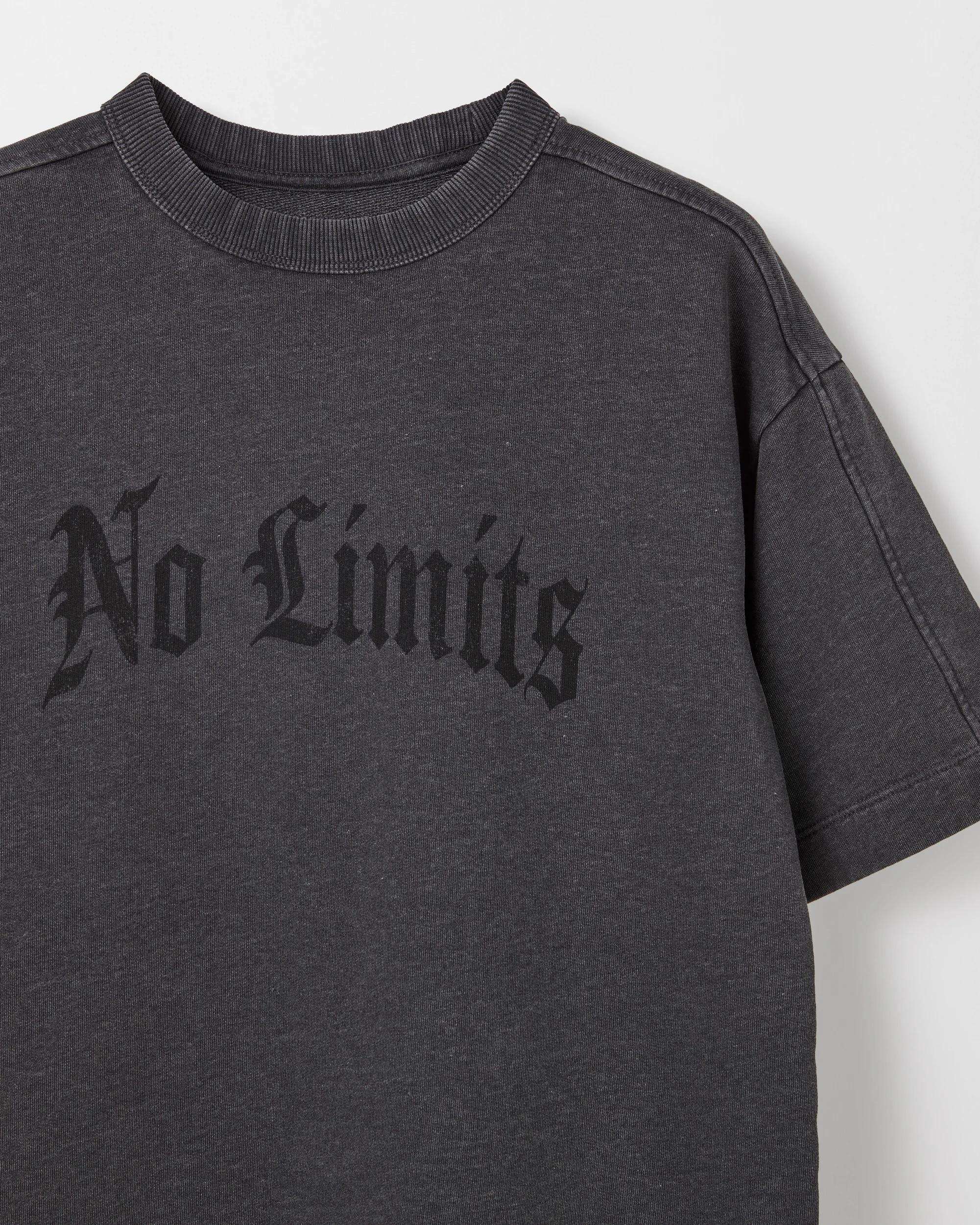 2 Target Kids Australian Cotton Blend Oversized Washed T-Shirt BLACK, 2 of 2