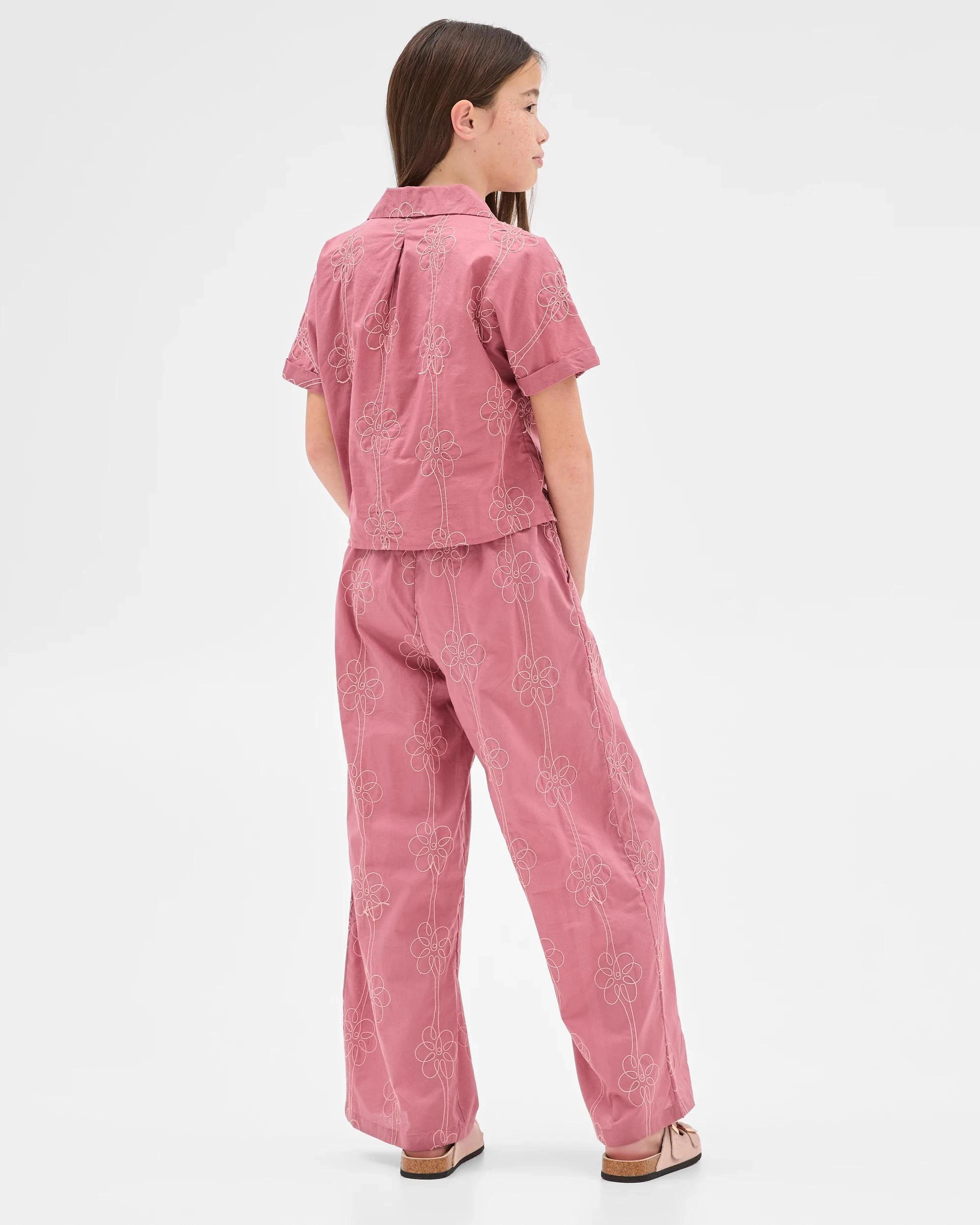 3 Target Australian Cotton Embroidered Short Sleeve Shirt PURPLE, 3 of 5