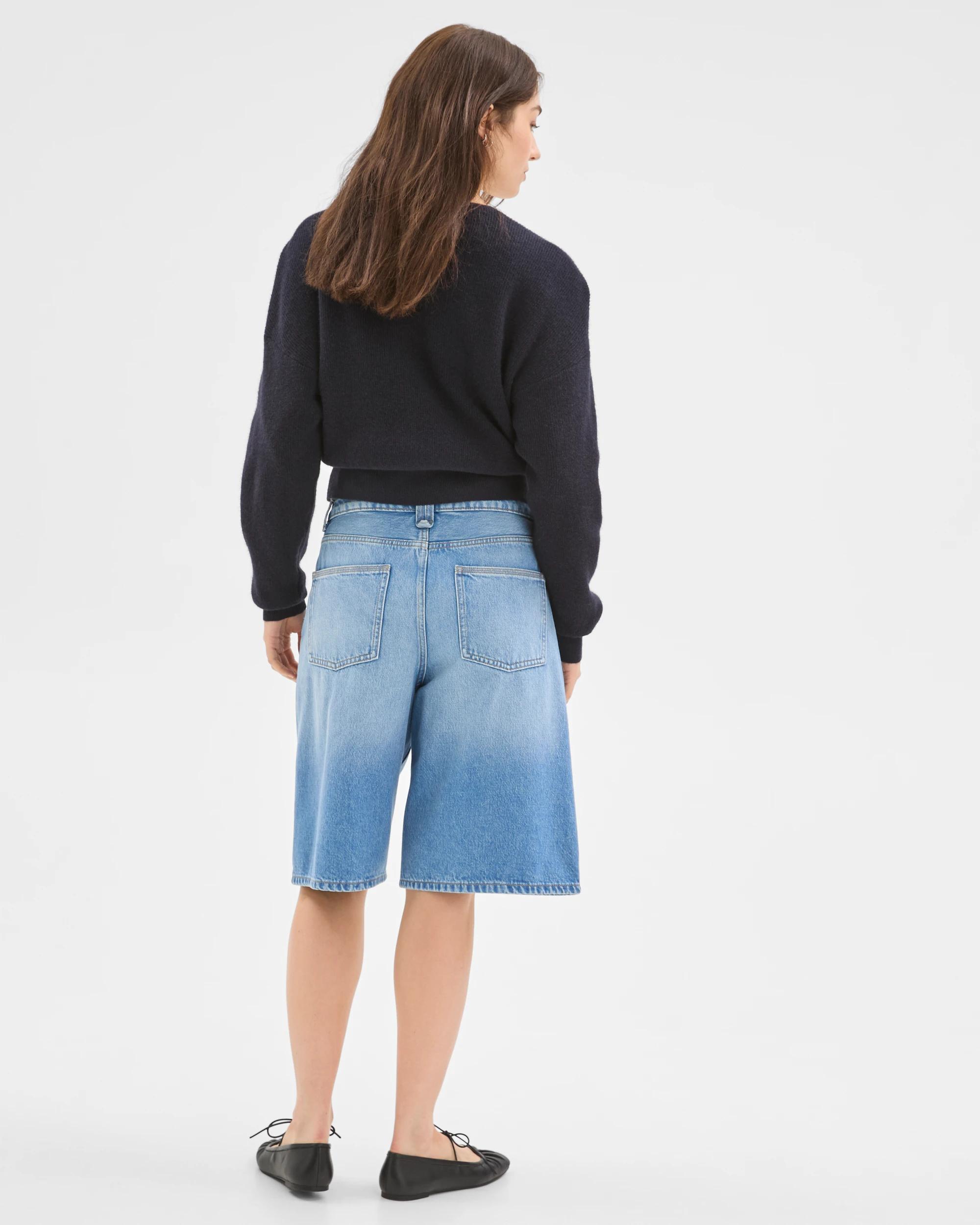 6 Lily Loves Australian Cotton Blend Denim Jorts PORTOFINO BLUE, 6 of 6