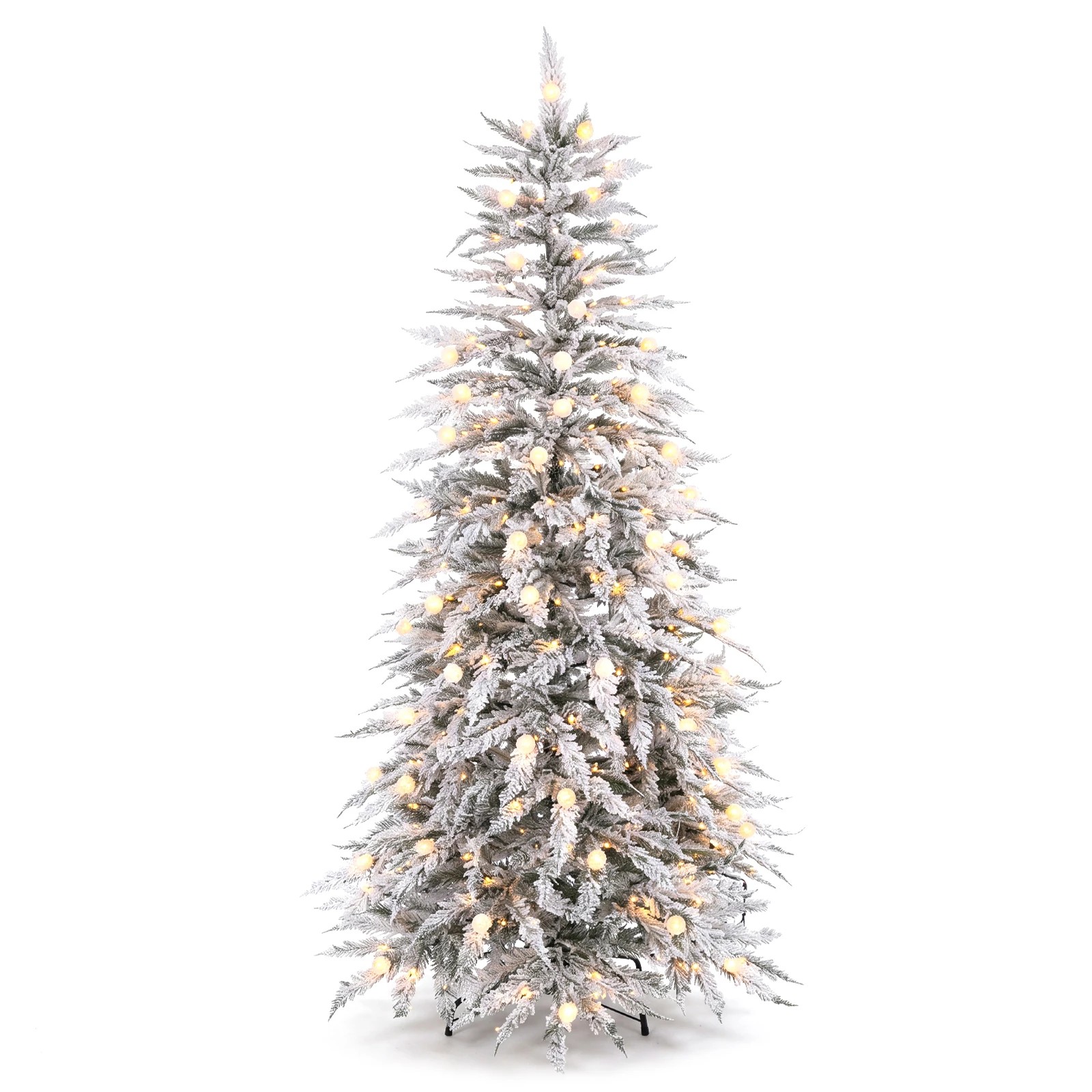 1 Costway 1.8M PE Artificial Christmas Tree w/72 Pine Cones Pre-Lit Cypress Xmas Tree 8-Mode, 1 of 8