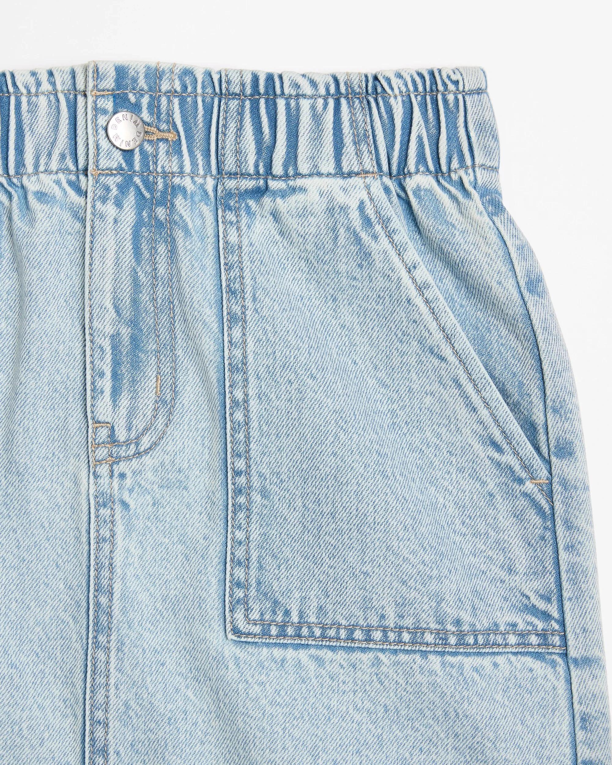 5 Target Elastic Waist Denim Skirt LIGHT WASH, 5 of 5