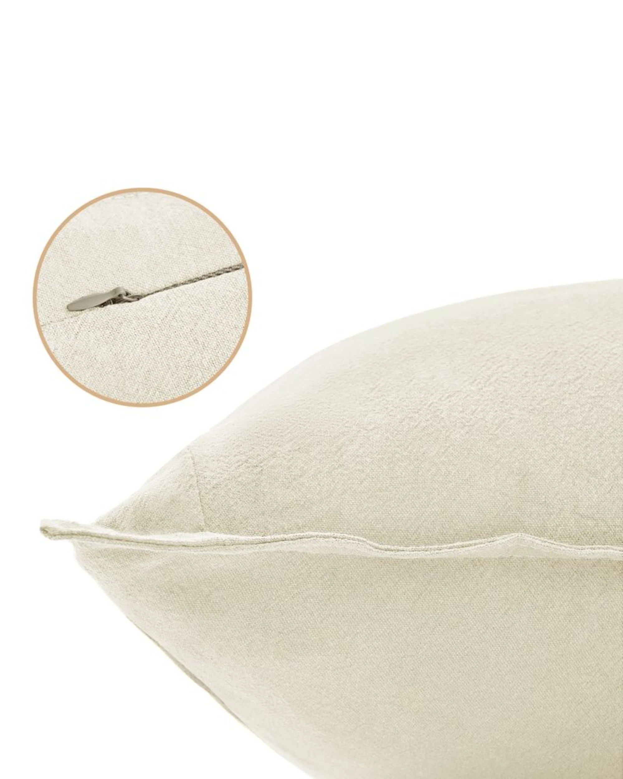 2 Gioia Casa 2-Pack Linen-Cotton Blend European Pillowcases - Linen, 2 of 4