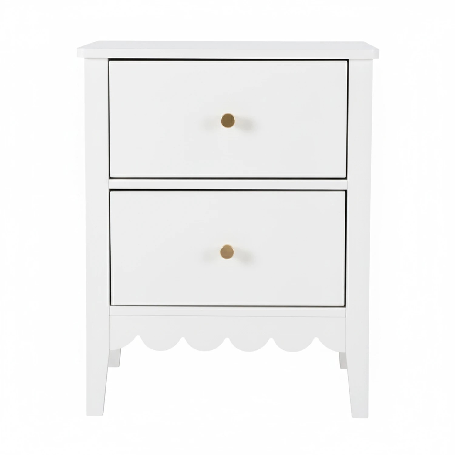 2 Artiss Bedside Table 2 Drawers Bedroom Storage Nightstand - White, 2 of 7