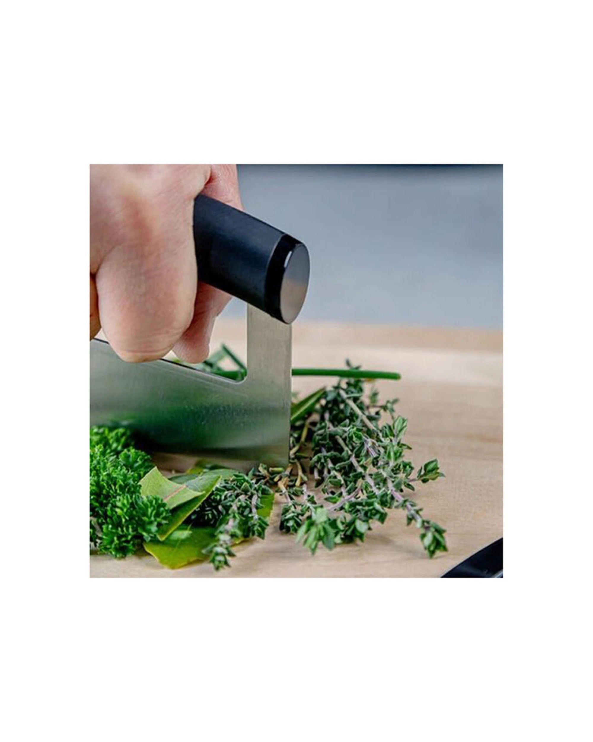 5 KitchenAid 2pk Wide Handle Mezzaluna Food Chopper Slicer Razor Sharp Blade - Black, 5 of 6