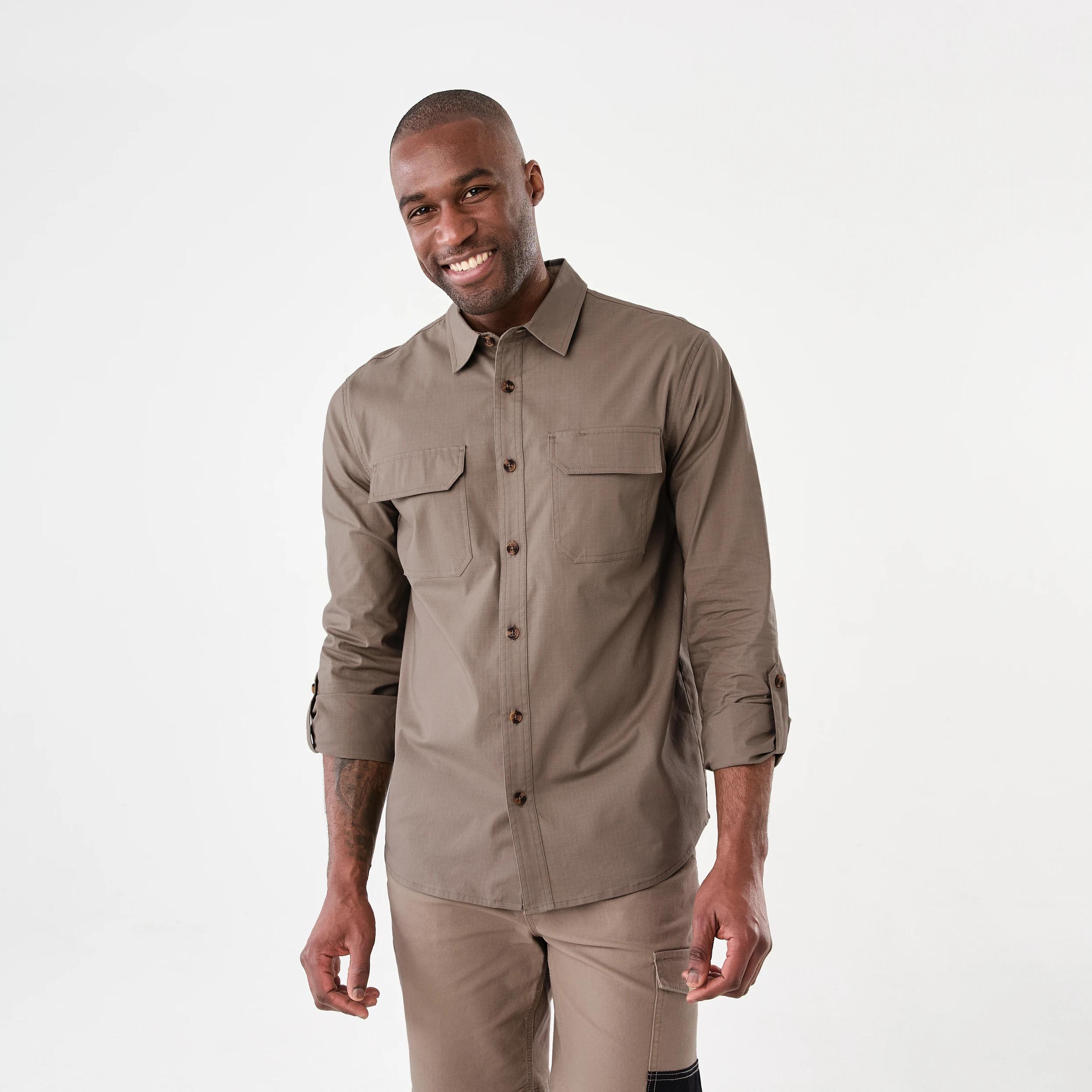 1 Workwear Long Sleeve Work Shirt DESERT TAUPE, 1 of 9