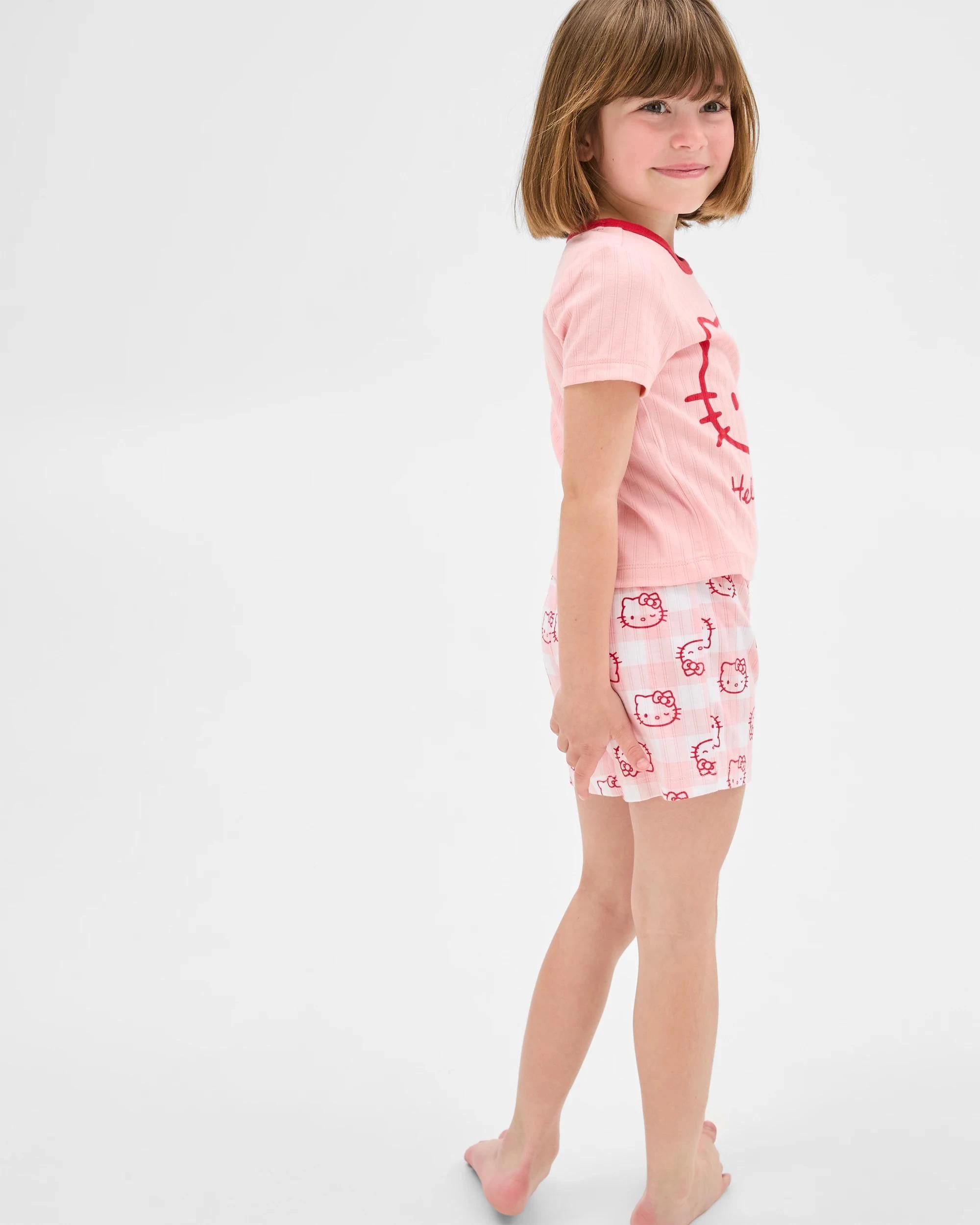 6 Hello Kitty Younger Girls Knit Pyjama Set HELLO KITTY, 6 of 8