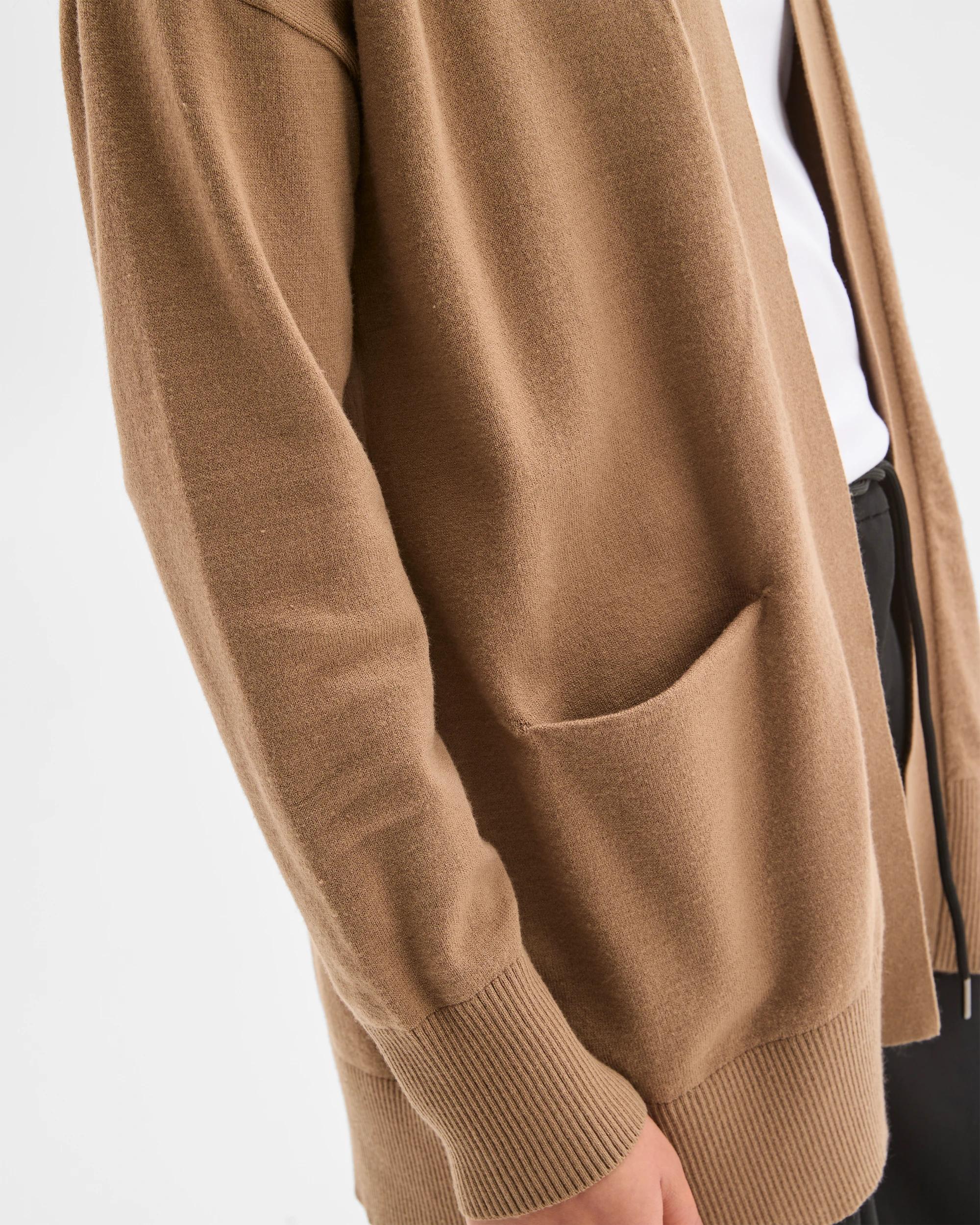 6 Preview Long Sleeve Edge To Edge Cardigan WARM SEPIA, 6 of 8