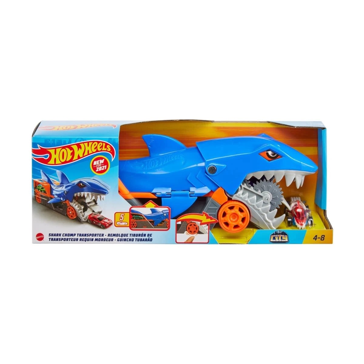 1 Hot Wheels Shark Chomp Transporter, 1 of 6